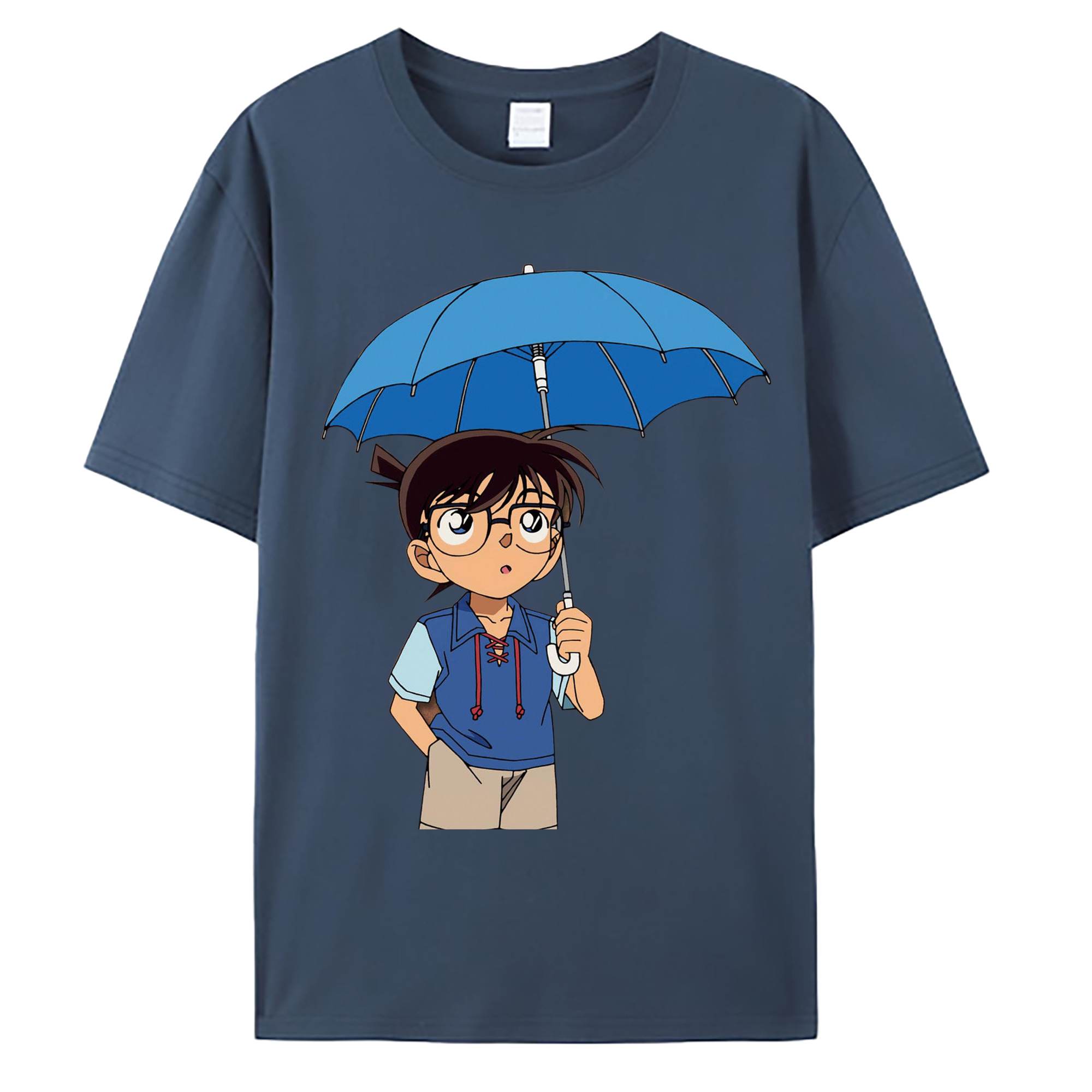 （画像用） 名探偵コナン 江戸川 コナン Detective Conan Conan Edogawa 綿100％ メンズ半袖Tシャツ｜肌触りやわらか＆通気性