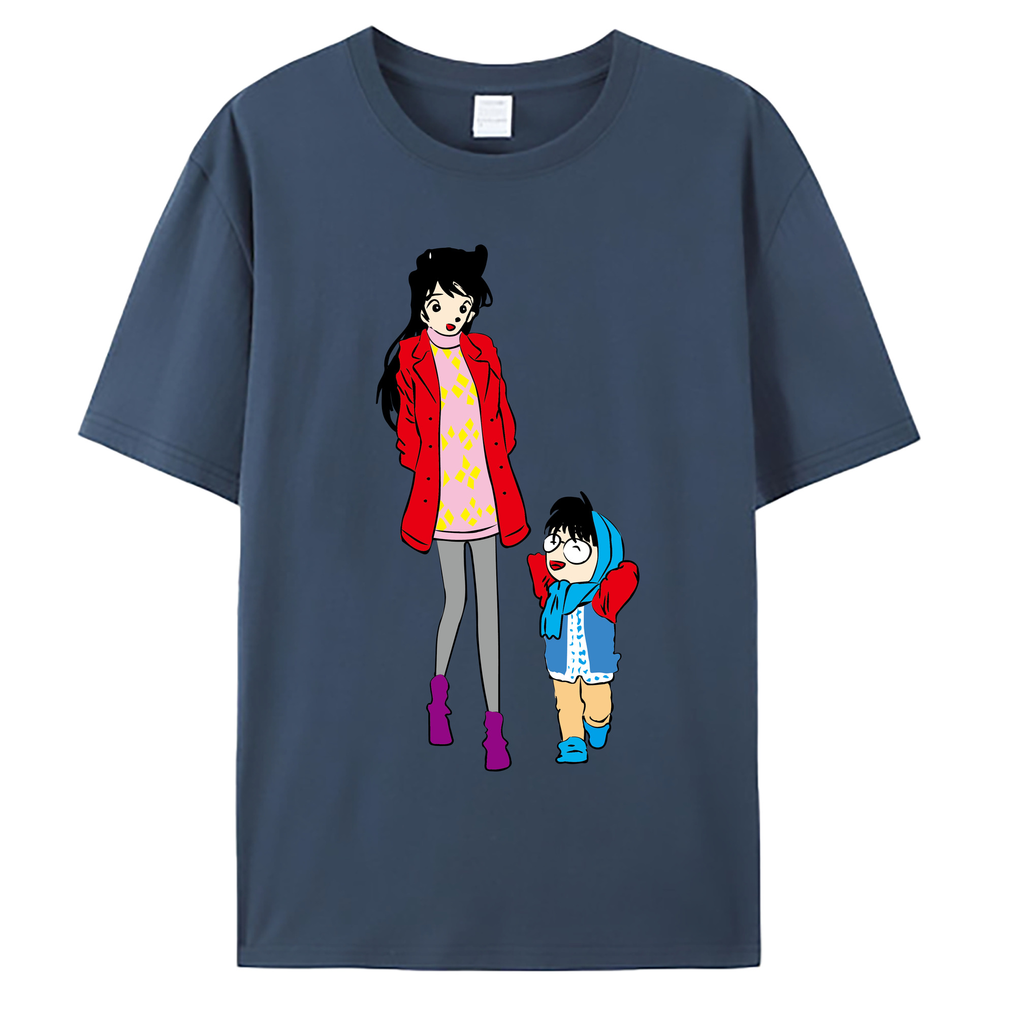 （画像用） 名探偵コナン 江戸川 コナン Detective Conan Conan Edogawa 綿100％ メンズ半袖Tシャツ｜肌触りやわらか＆通気性