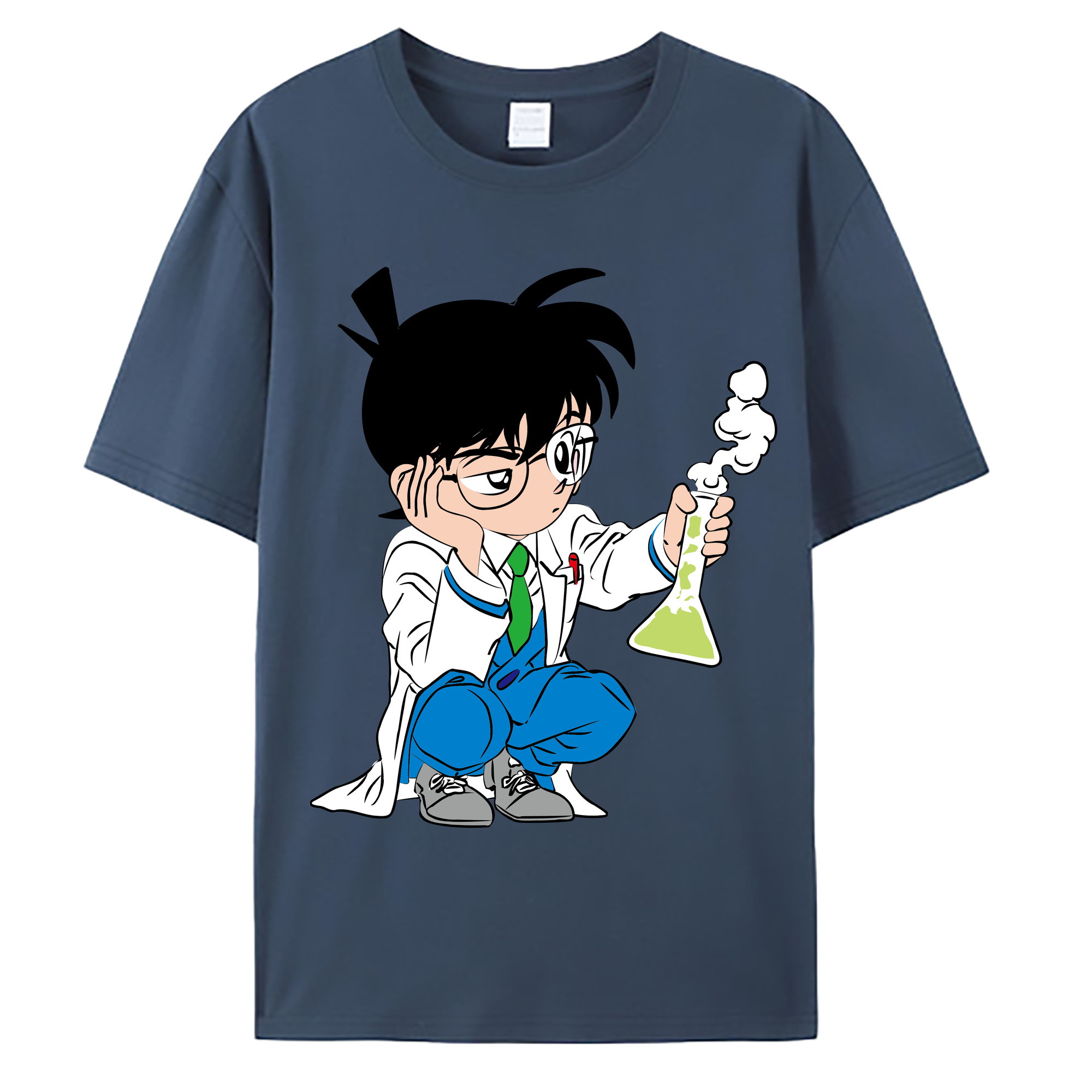 （画像用） 名探偵コナン 江戸川 コナン Detective Conan Conan Edogawa 綿100％ メンズ半袖Tシャツ｜肌触りやわらか＆通気性