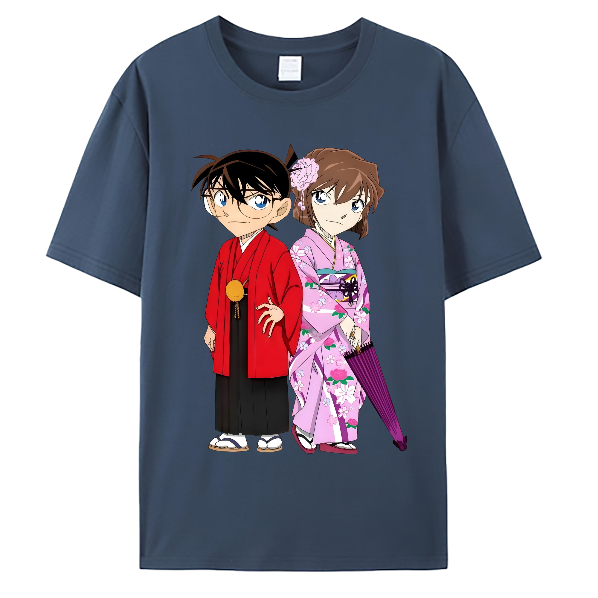 （画像用） 名探偵コナン 江戸川 コナン Detective Conan Conan Edogawa 綿100％ メンズ半袖Tシャツ｜肌触りやわらか＆通気性
