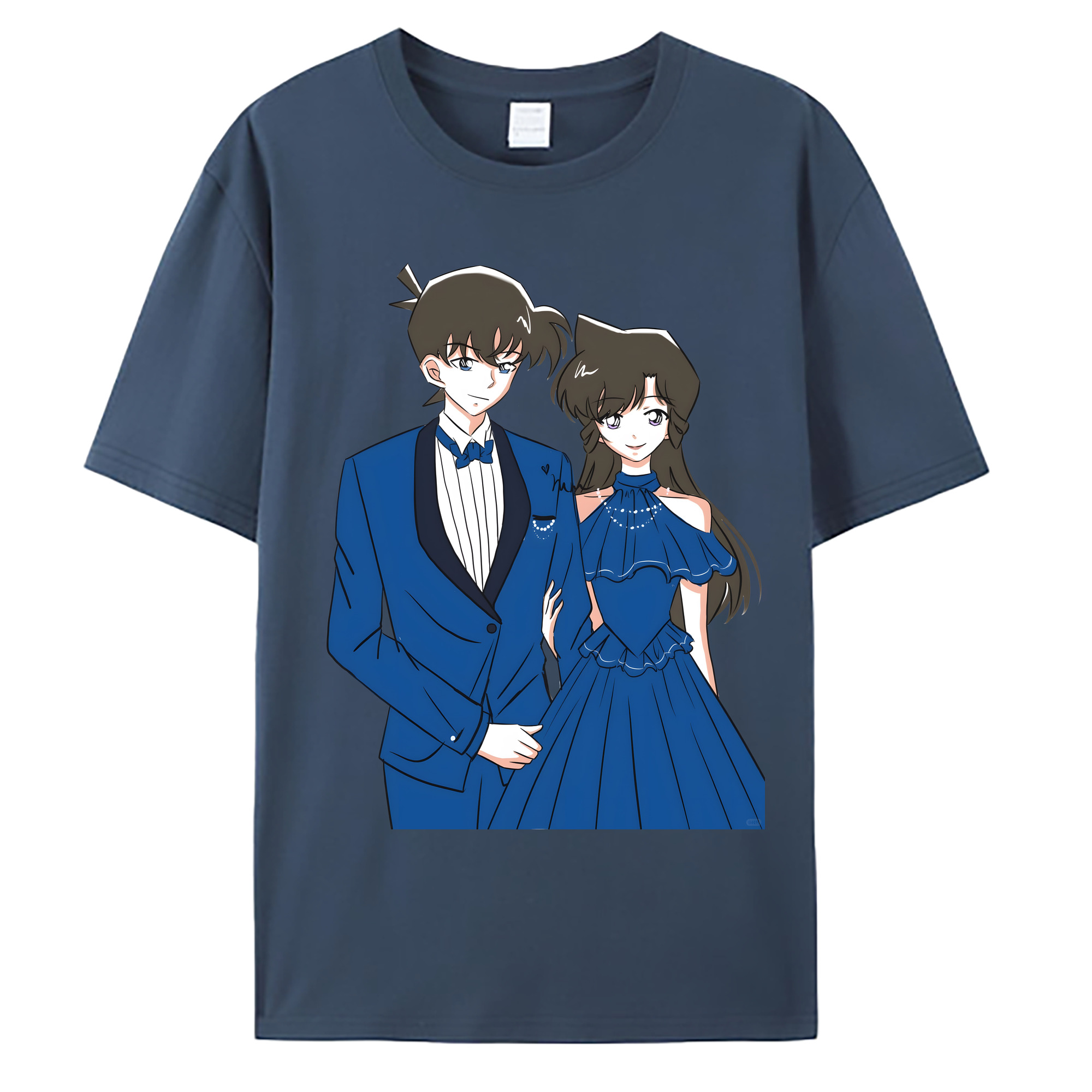 （画像用） 名探偵コナン 江戸川 コナン Detective Conan Conan Edogawa 綿100％ メンズ半袖Tシャツ｜肌触りやわらか＆通気性