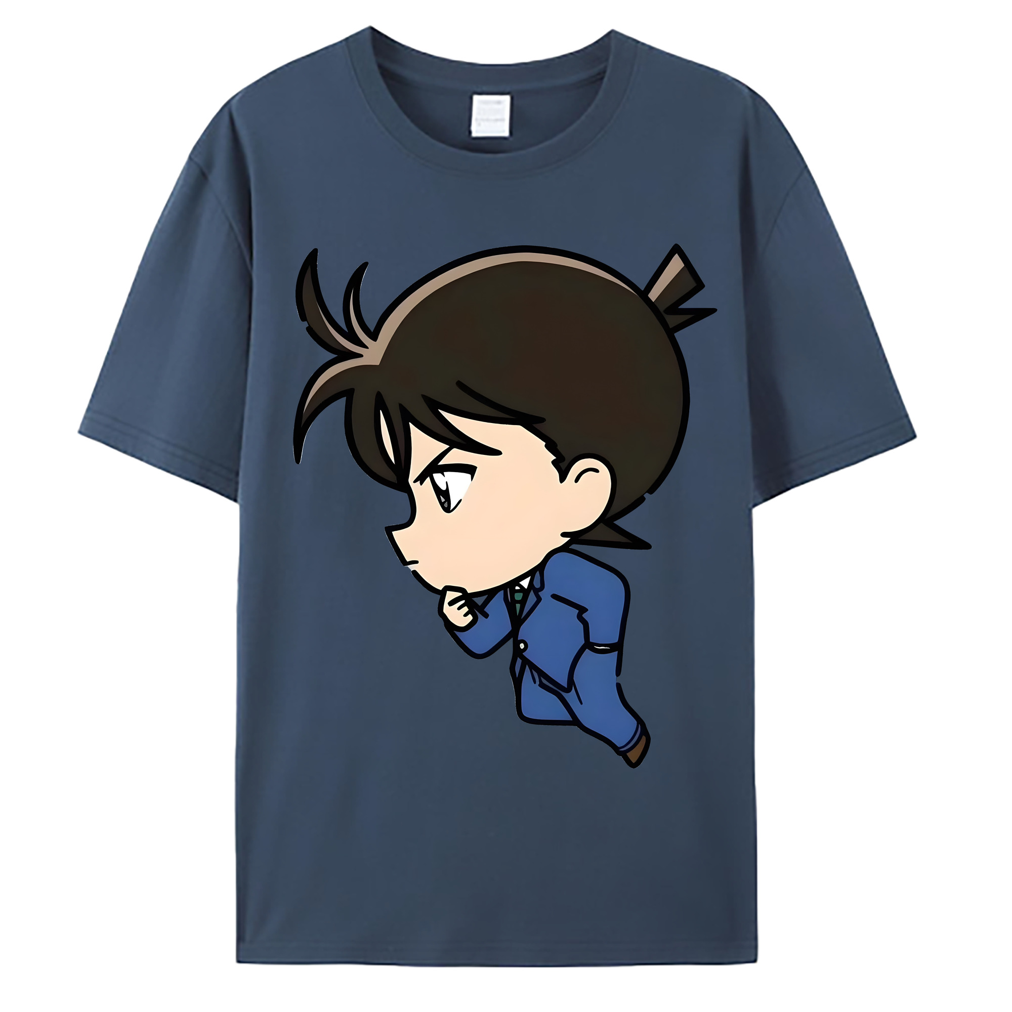 （画像用） 名探偵コナン 江戸川 コナン Detective Conan Conan Edogawa 綿100％ メンズ半袖Tシャツ｜肌触りやわらか＆通気性