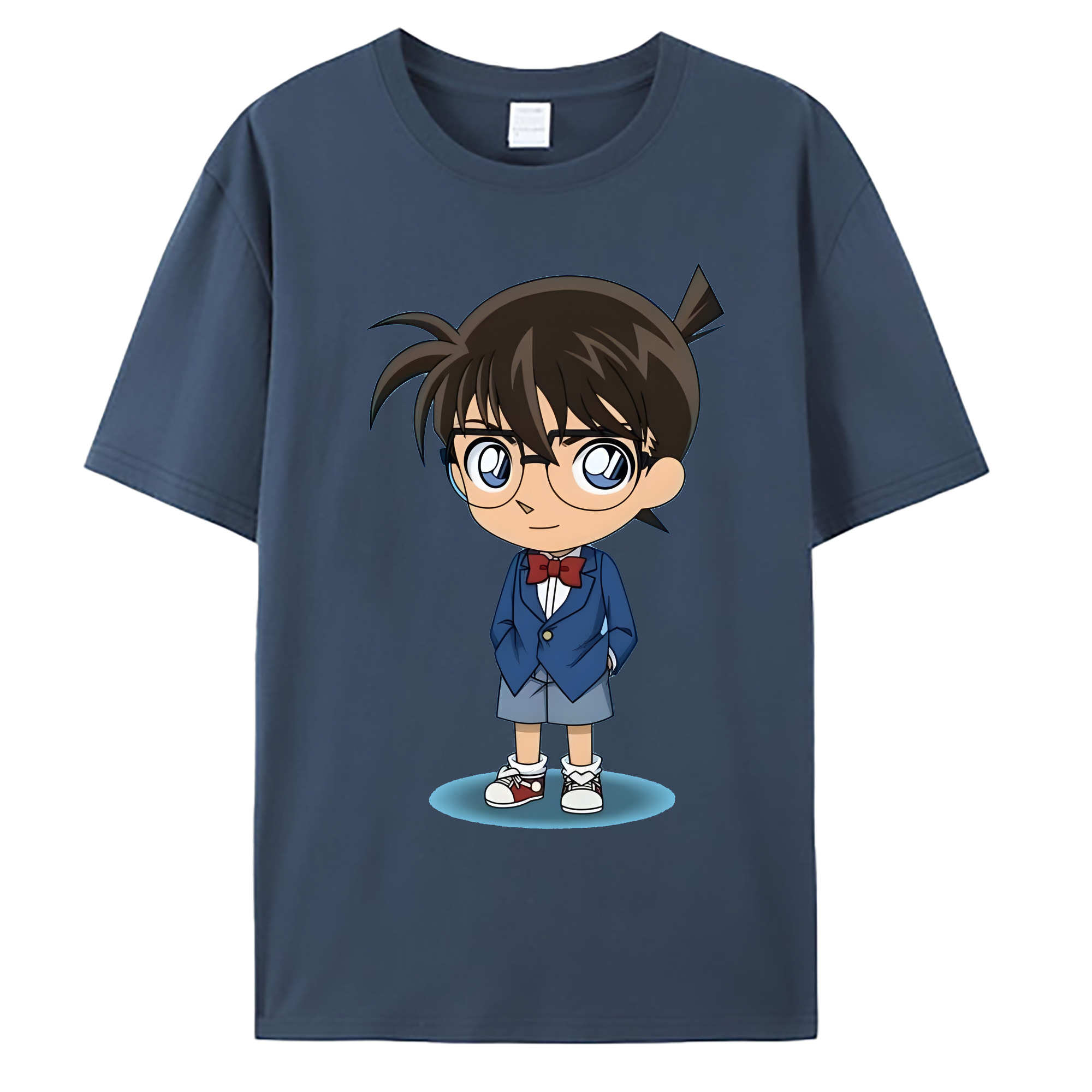 （画像用） 名探偵コナン 江戸川 コナン Detective Conan Conan Edogawa 綿100％ メンズ半袖Tシャツ｜肌触りやわらか＆通気性