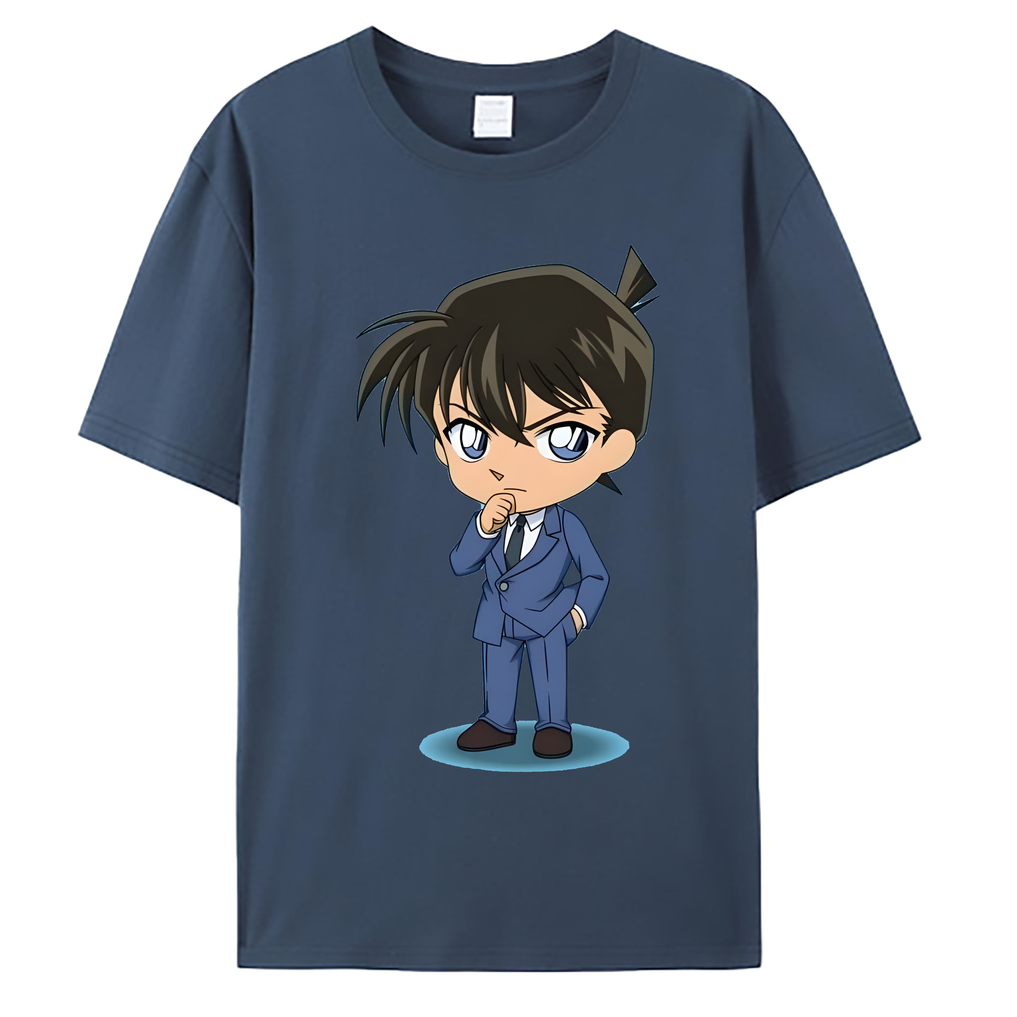 （画像用） 名探偵コナン 江戸川 コナン Detective Conan Conan Edogawa 綿100％ メンズ半袖Tシャツ｜肌触りやわらか＆通気性
