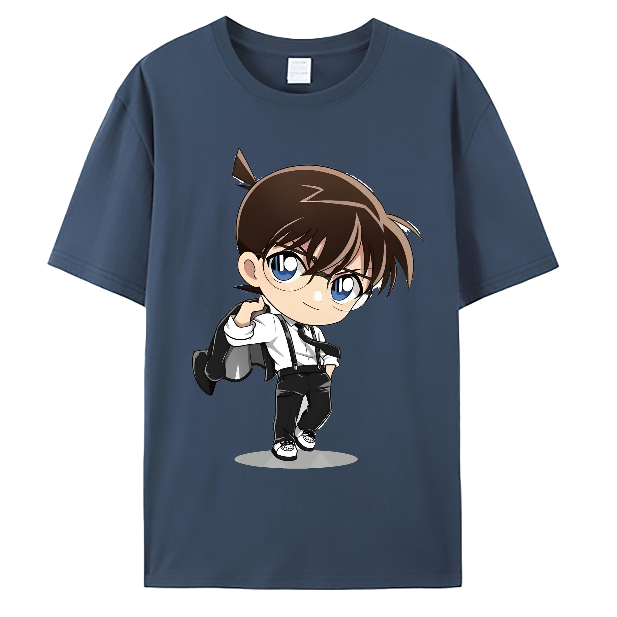 （画像用） 名探偵コナン 江戸川 コナン Detective Conan Conan Edogawa 綿100％ メンズ半袖Tシャツ｜肌触りやわらか＆通気性