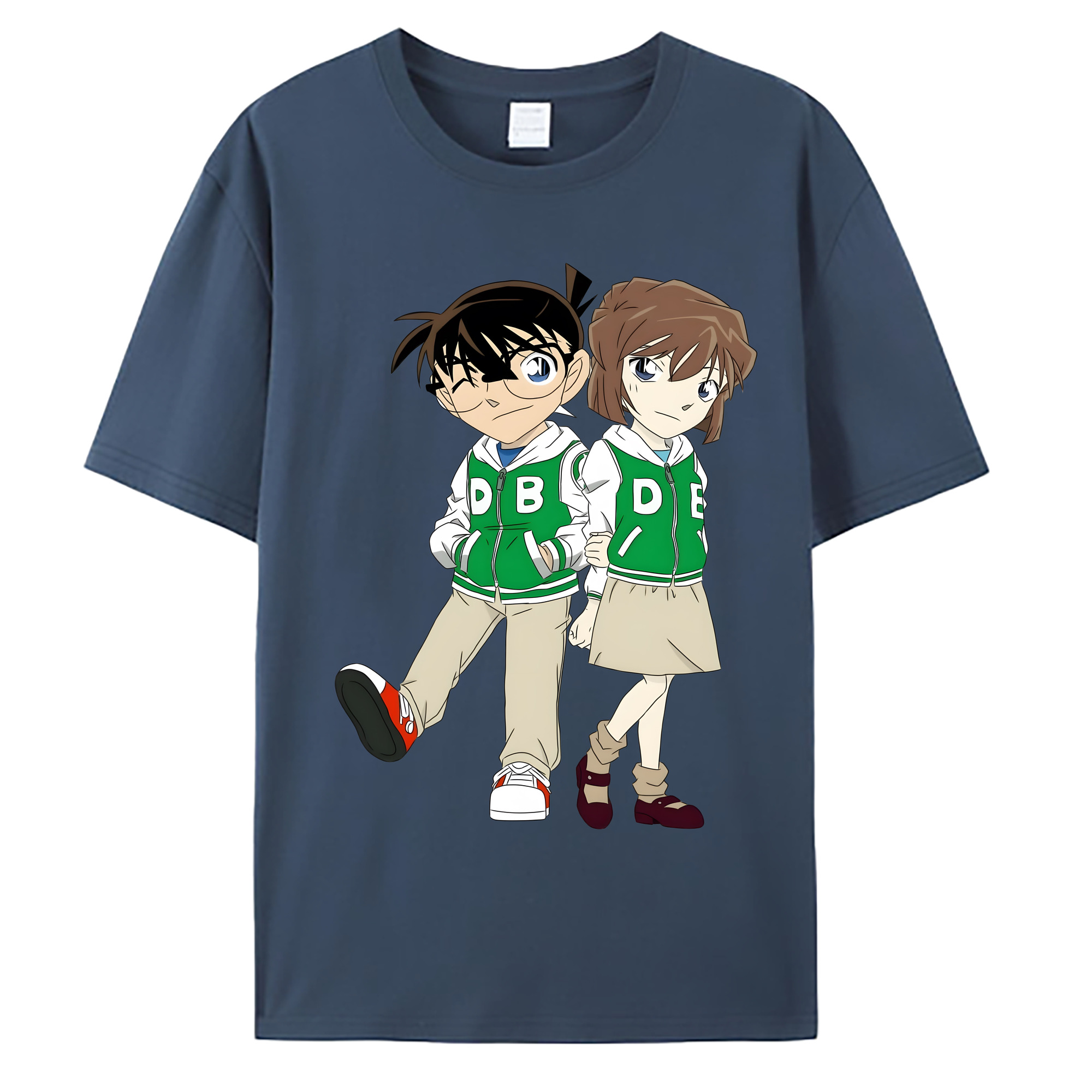 （画像用） 名探偵コナン 江戸川 コナン Detective Conan Conan Edogawa 綿100％ メンズ半袖Tシャツ｜肌触りやわらか＆通気性