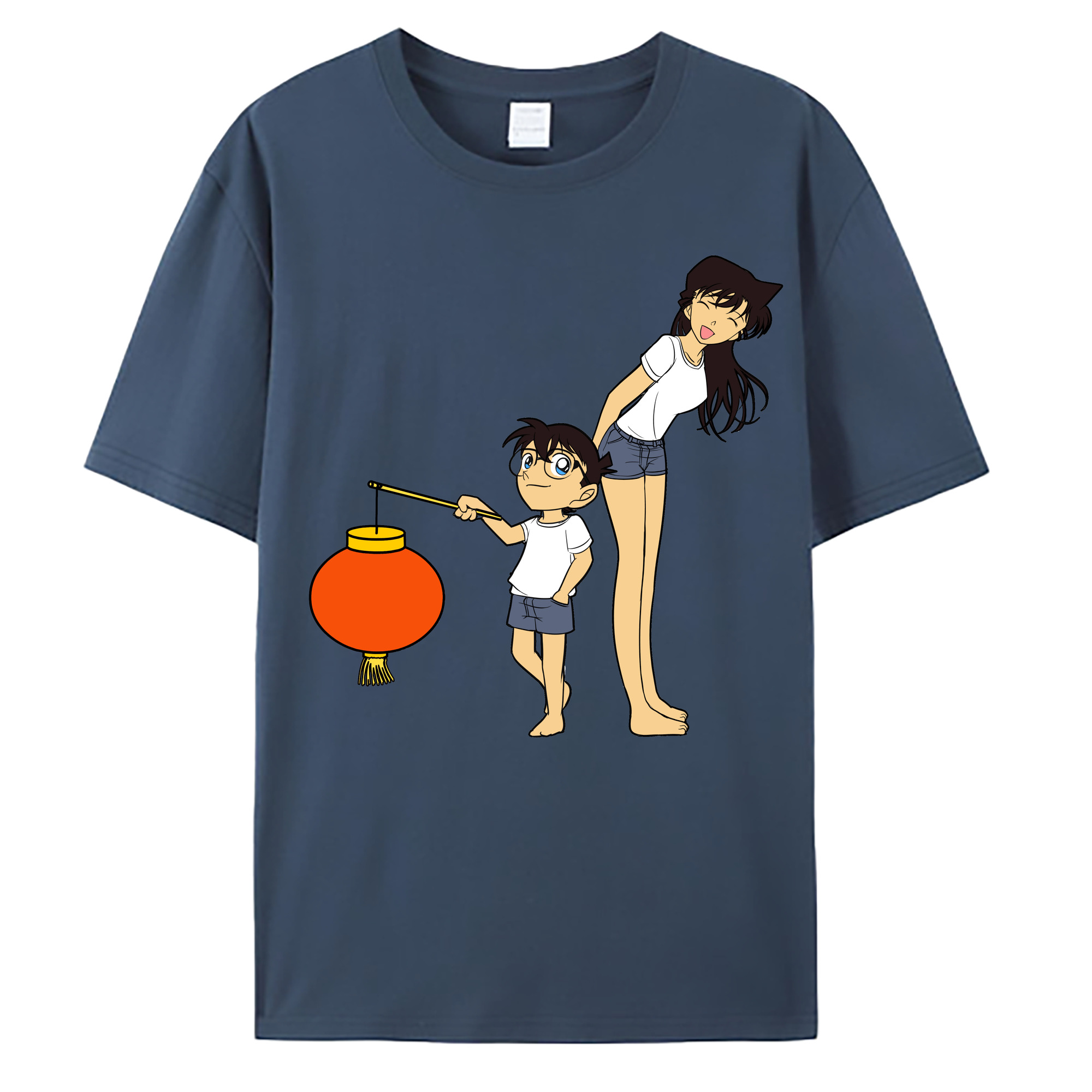 （画像用） 名探偵コナン 毛利 蘭 もうり らん、モーリ ラン Detective Conan Rachel Moore 綿100％ メンズ半袖Tシャツ｜肌触りやわらか＆通気性