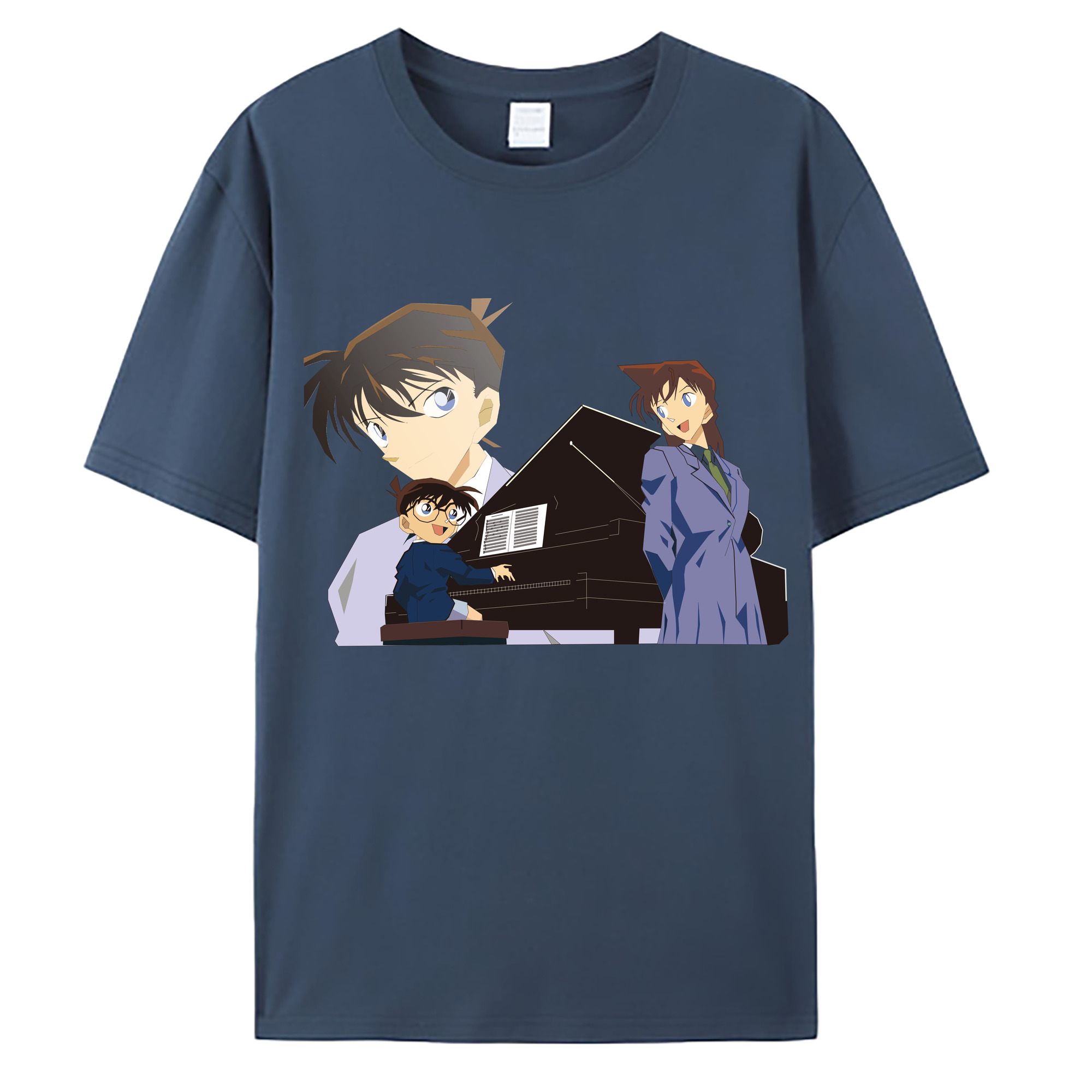 （画像用） 名探偵コナン 毛利 蘭 もうり らん、モーリ ラン Detective Conan Rachel Moore 綿100％ メンズ半袖Tシャツ｜肌触りやわらか＆通気性