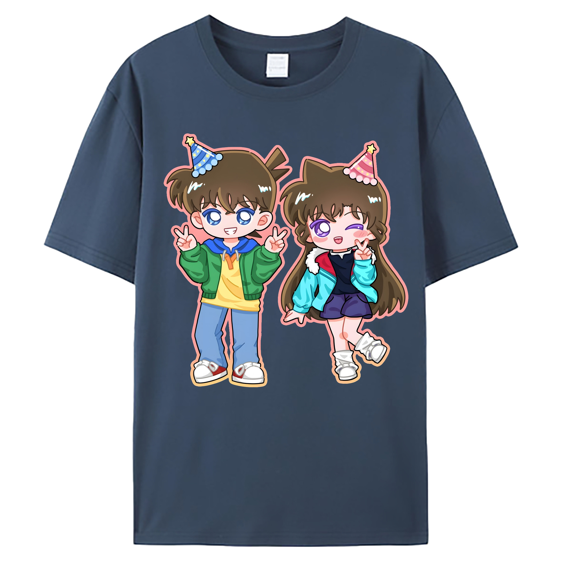 （画像用） 名探偵コナン 毛利 蘭 もうり らん、モーリ ラン Detective Conan Rachel Moore 綿100％ メンズ半袖Tシャツ｜肌触りやわらか＆通気性