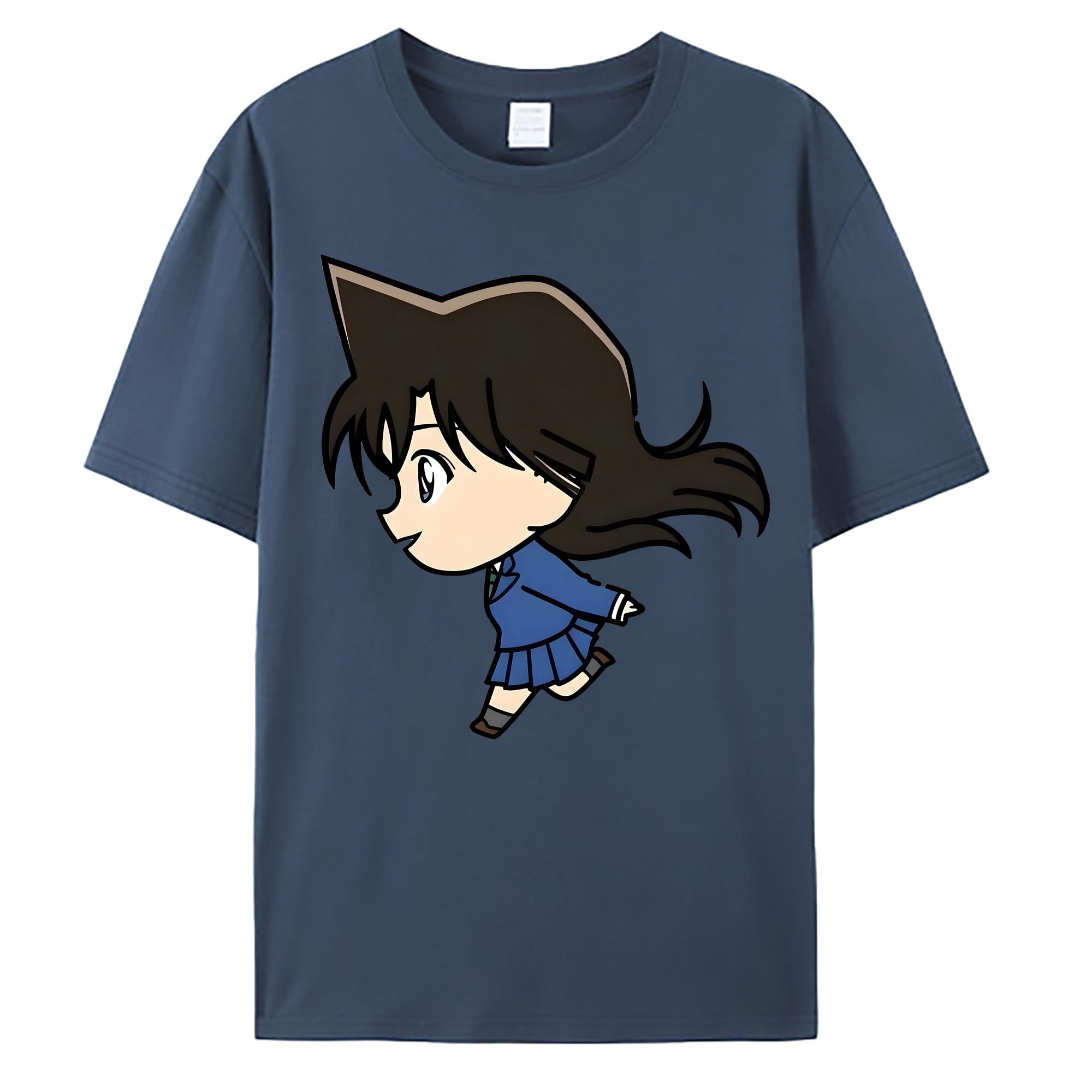（画像用） 名探偵コナン 毛利 蘭 もうり らん、モーリ ラン Detective Conan Rachel Moore 綿100％ メンズ半袖Tシャツ｜肌触りやわらか＆通気性