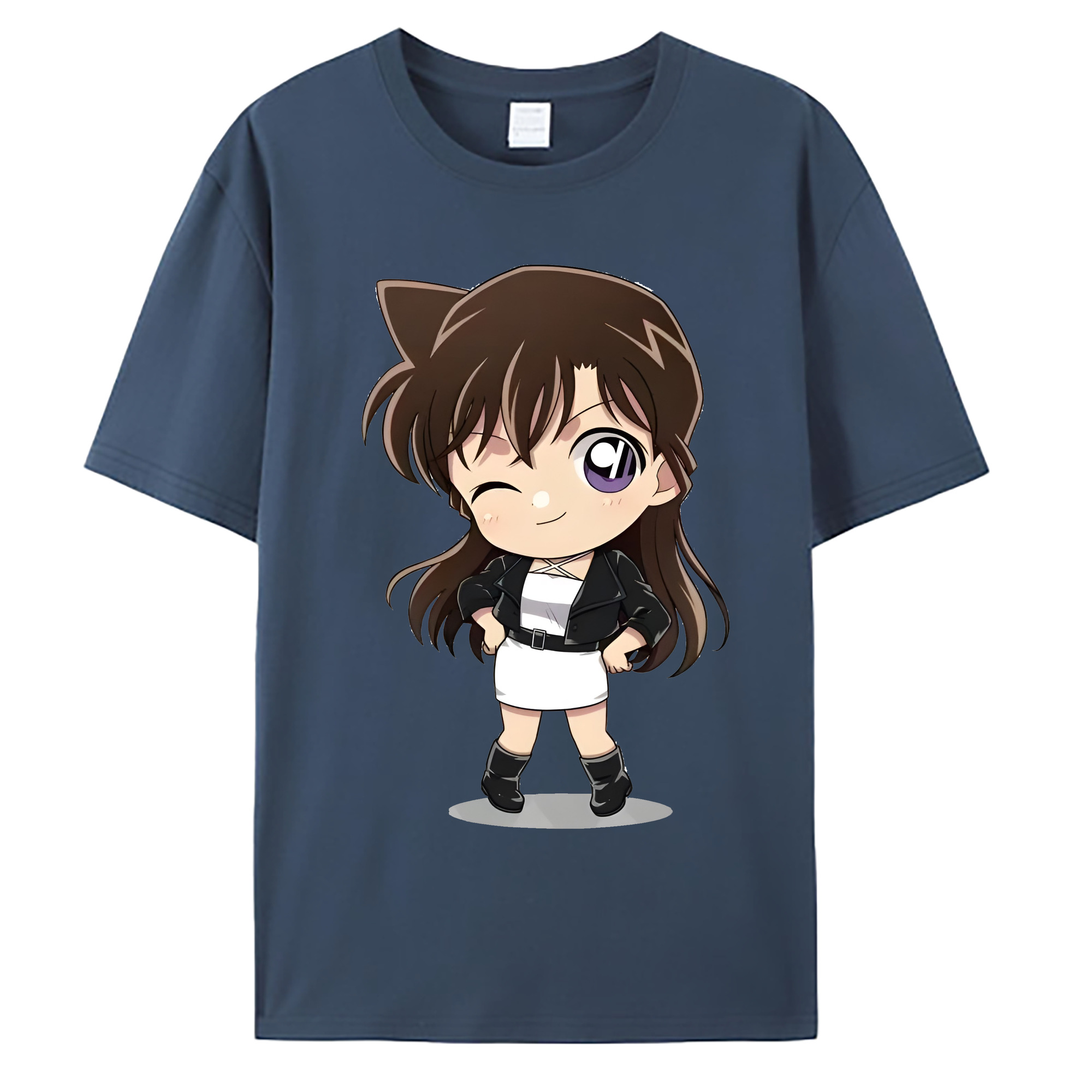 （画像用） 名探偵コナン 毛利 蘭 もうり らん、モーリ ラン Detective Conan Rachel Moore 綿100％ メンズ半袖Tシャツ｜肌触りやわらか＆通気性