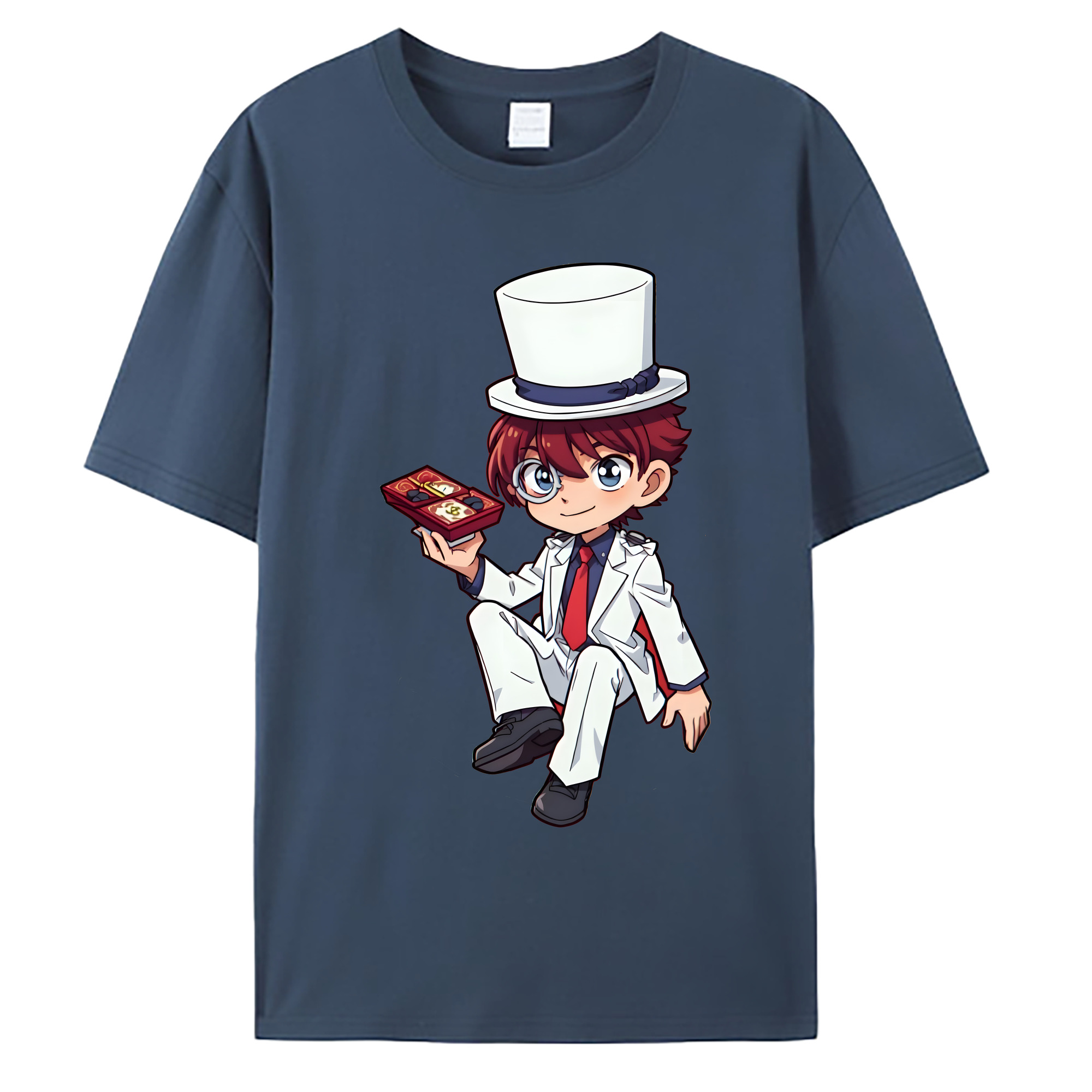 （画像用） 名探偵コナン くろば かいと Detective Conan Kuroba Kaito 綿100％ メンズ半袖Tシャツ｜肌触りやわらか＆通気性