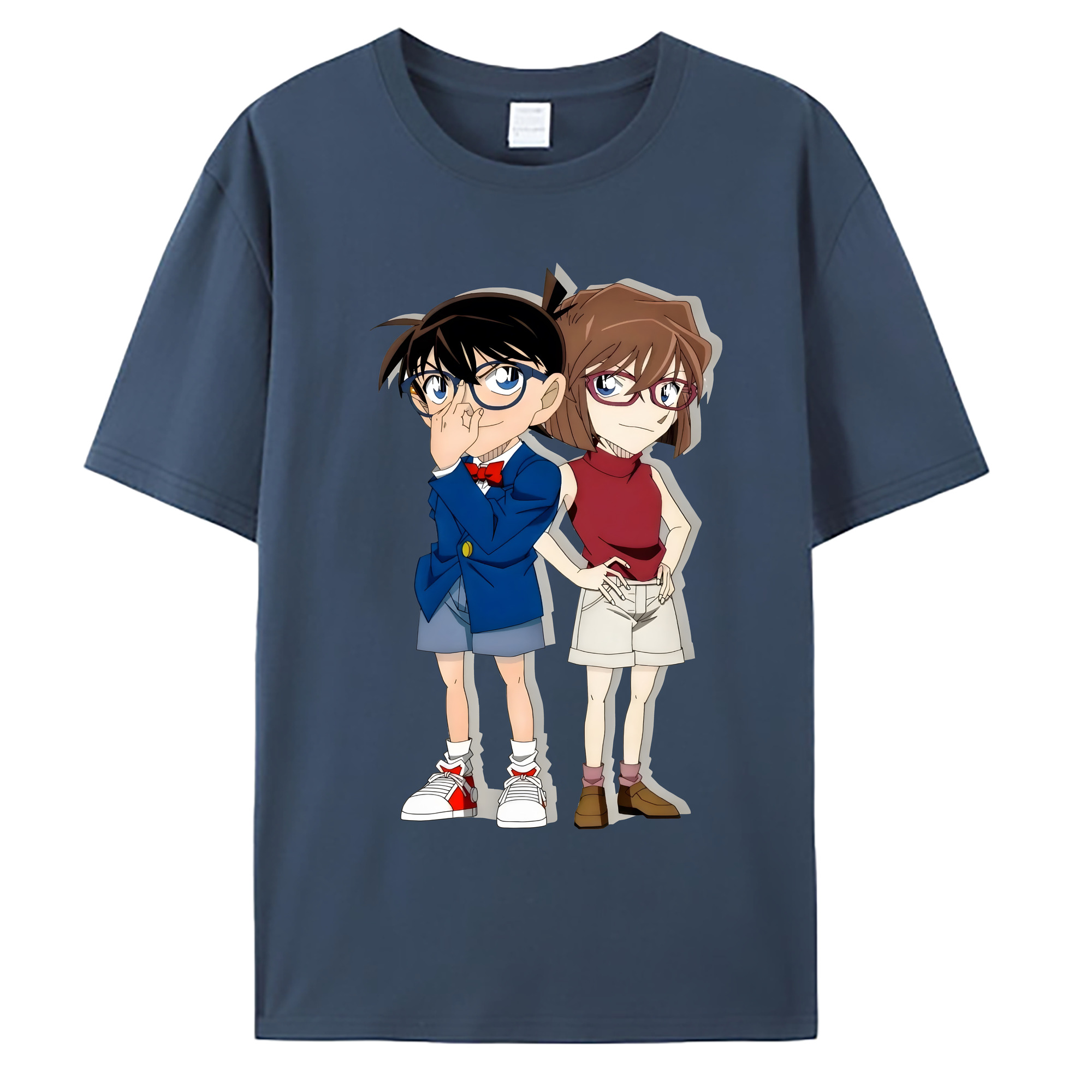 （画像用） 名探偵コナン 灰原 哀 はいばら あい Detective Conan Anita Hailey、Vi Graythorn Haibara Ai 綿100％ メンズ半袖Tシャツ｜肌触りやわらか＆通気性