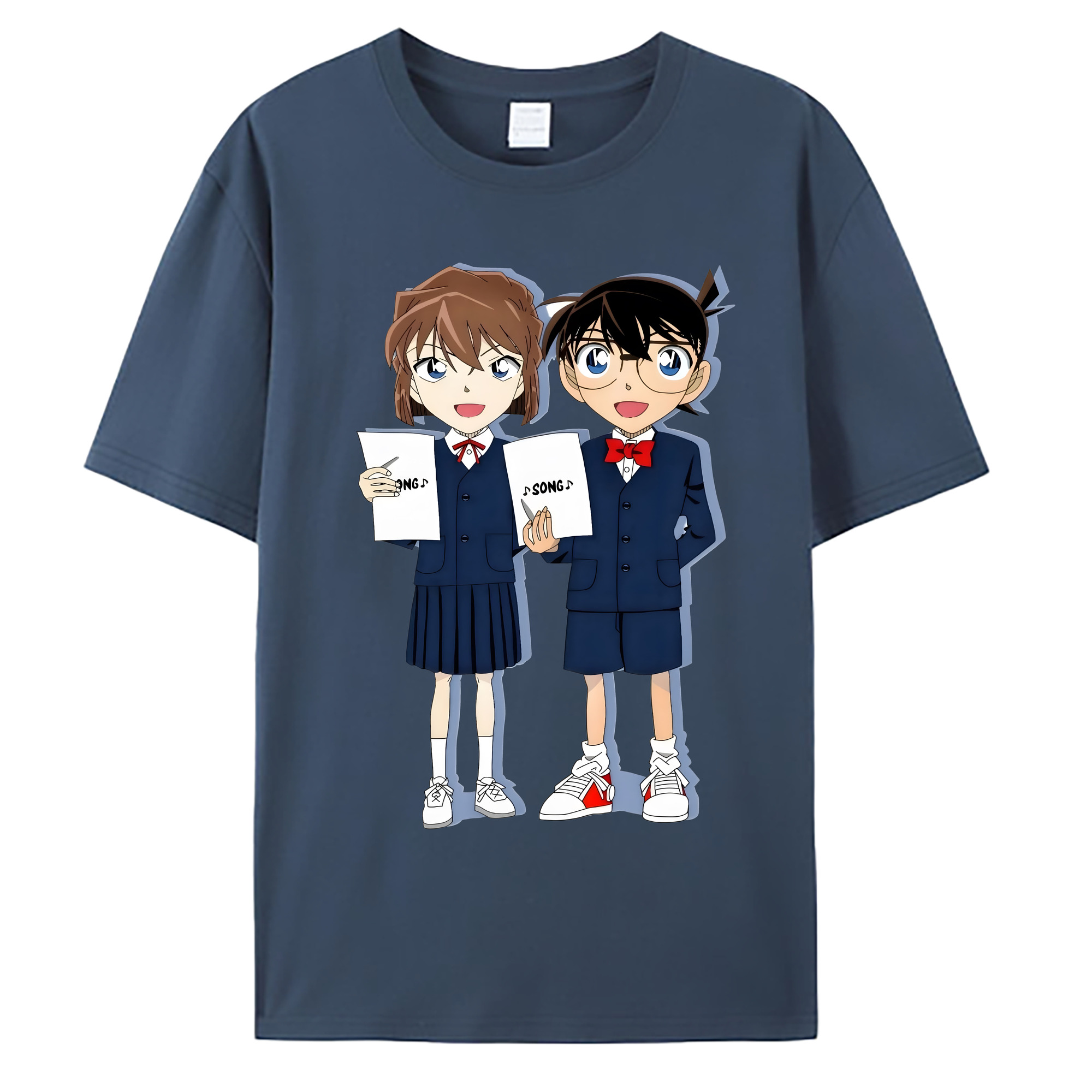 （画像用） 名探偵コナン 灰原 哀 はいばら あい Detective Conan Anita Hailey、Vi Graythorn Haibara Ai 綿100％ メンズ半袖Tシャツ｜肌触りやわらか＆通気性