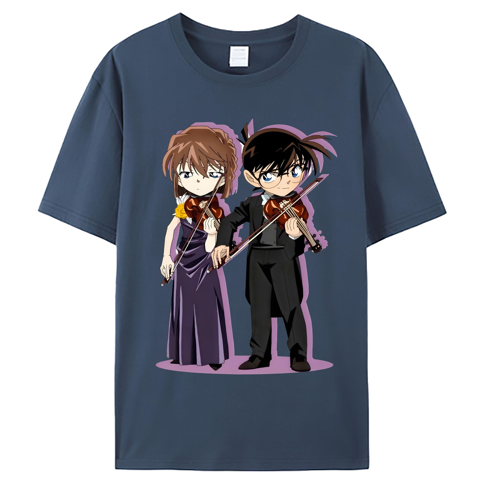 （画像用） 名探偵コナン 灰原 哀 はいばら あい Detective Conan Anita Hailey、Vi Graythorn Haibara Ai 綿100％ メンズ半袖Tシャツ｜肌触りやわらか＆通気性