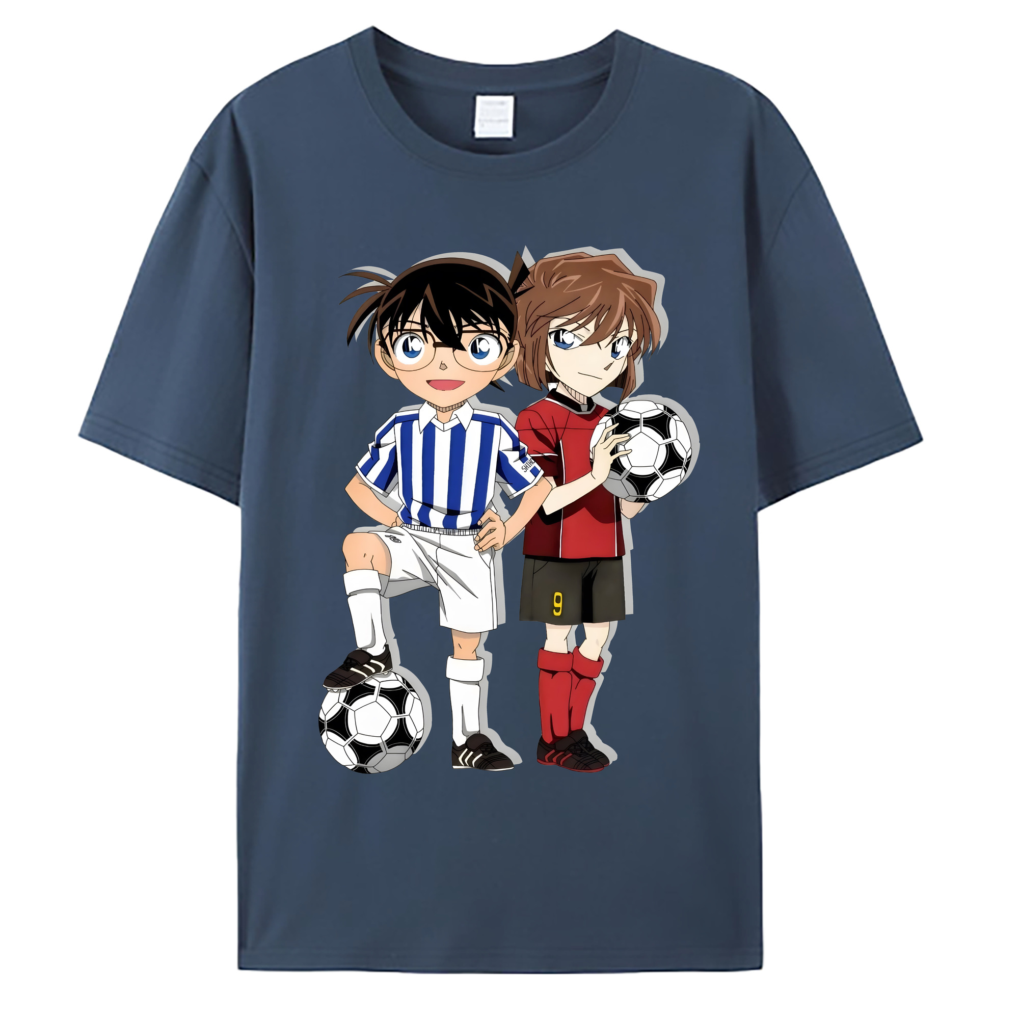 （画像用） 名探偵コナン 灰原 哀 はいばら あい Detective Conan Anita Hailey、Vi Graythorn Haibara Ai 綿100％ メンズ半袖Tシャツ｜肌触りやわらか＆通気性