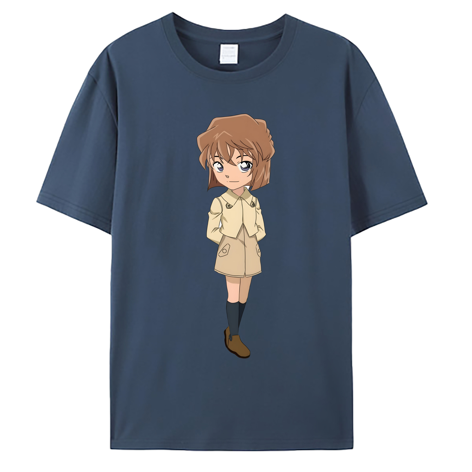 （画像用） 名探偵コナン 灰原 哀 はいばら あい Detective Conan Anita Hailey、Vi Graythorn Haibara Ai 綿100％ メンズ半袖Tシャツ｜肌触りやわらか＆通気性
