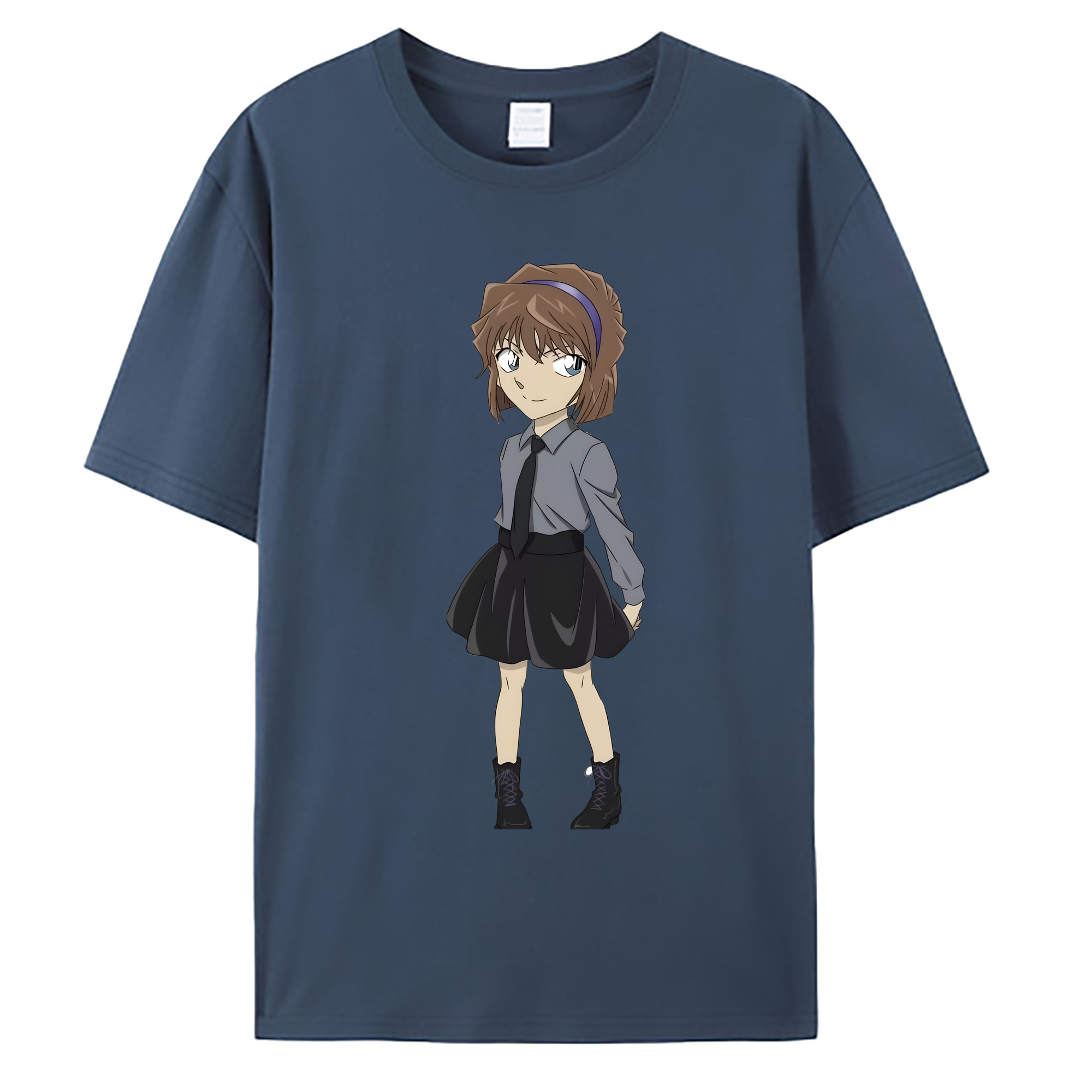 （画像用） 名探偵コナン 灰原 哀 はいばら あい Detective Conan Anita Hailey、Vi Graythorn Haibara Ai 綿100％ メンズ半袖Tシャツ｜肌触りやわらか＆通気性