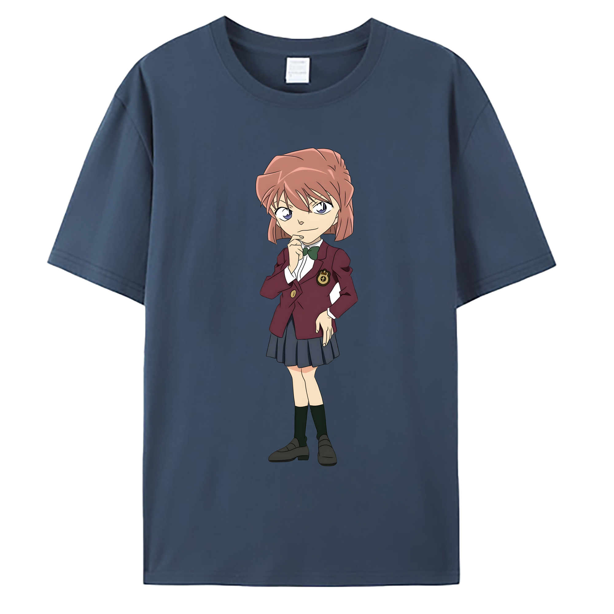 （画像用） 名探偵コナン 灰原 哀 はいばら あい Detective Conan Anita Hailey、Vi Graythorn Haibara Ai 綿100％ メンズ半袖Tシャツ｜肌触りやわらか＆通気性