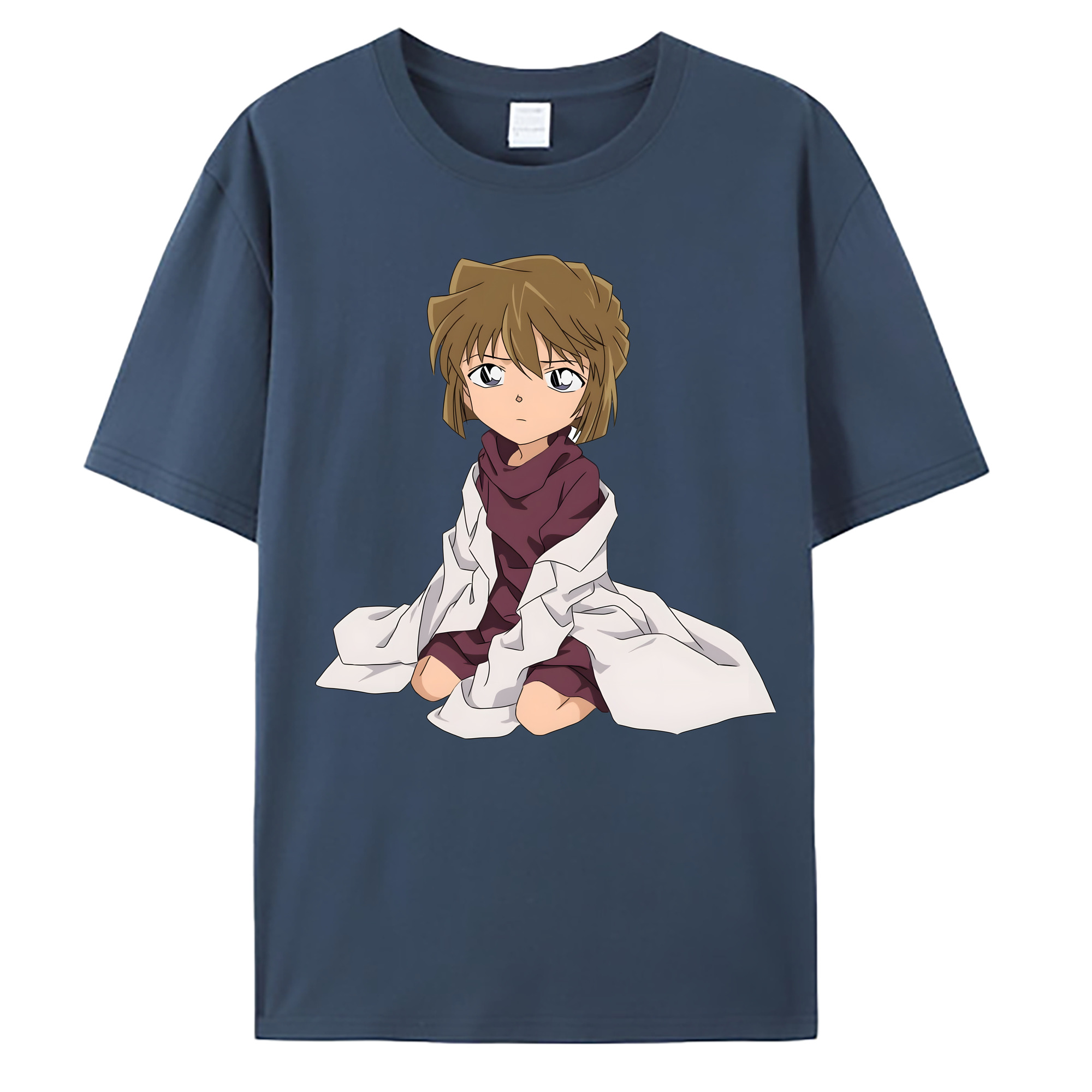 （画像用） 名探偵コナン 灰原 哀 はいばら あい Detective Conan Anita Hailey、Vi Graythorn Haibara Ai 綿100％ メンズ半袖Tシャツ｜肌触りやわらか＆通気性