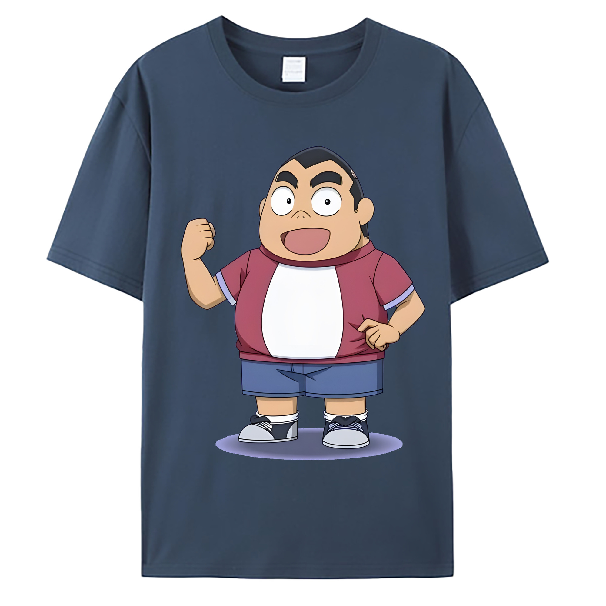 （画像用） 名探偵コナン 小嶋 元太 こじま げんた Detective Conan Kojima Genta 綿100％ メンズ半袖Tシャツ｜肌触りやわらか＆通気性