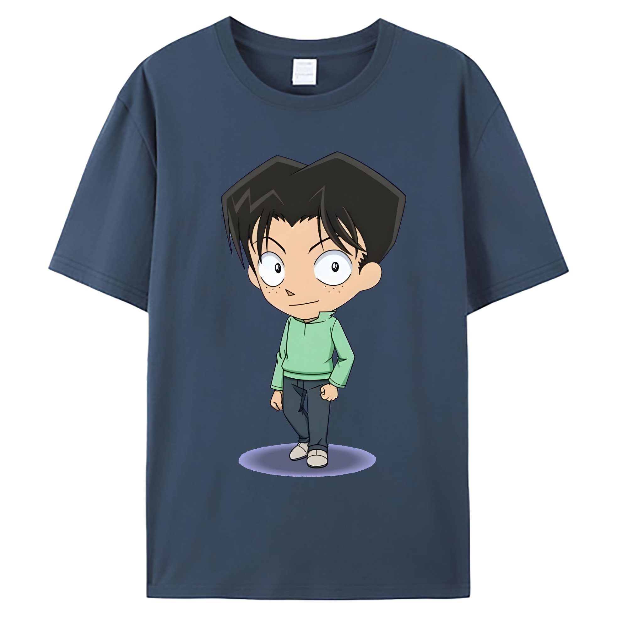 （画像用） 名探偵コナン 円谷 光彦 つぶらや みつひこ Detective Conan Mitch Tennyson 綿100％ メンズ半袖Tシャツ｜肌触りやわらか＆通気性