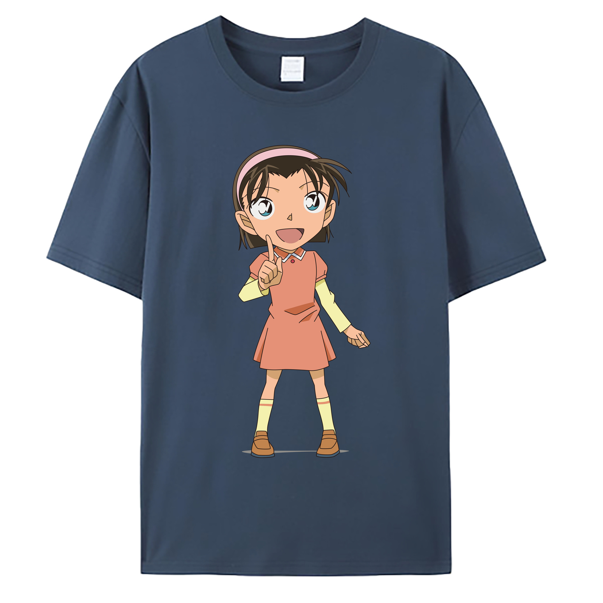 （画像用） 名探偵コナン 吉田 歩美 よしだ あゆみ Detective Conan my Yeager 綿100％ メンズ半袖Tシャツ｜肌触りやわらか＆通気性