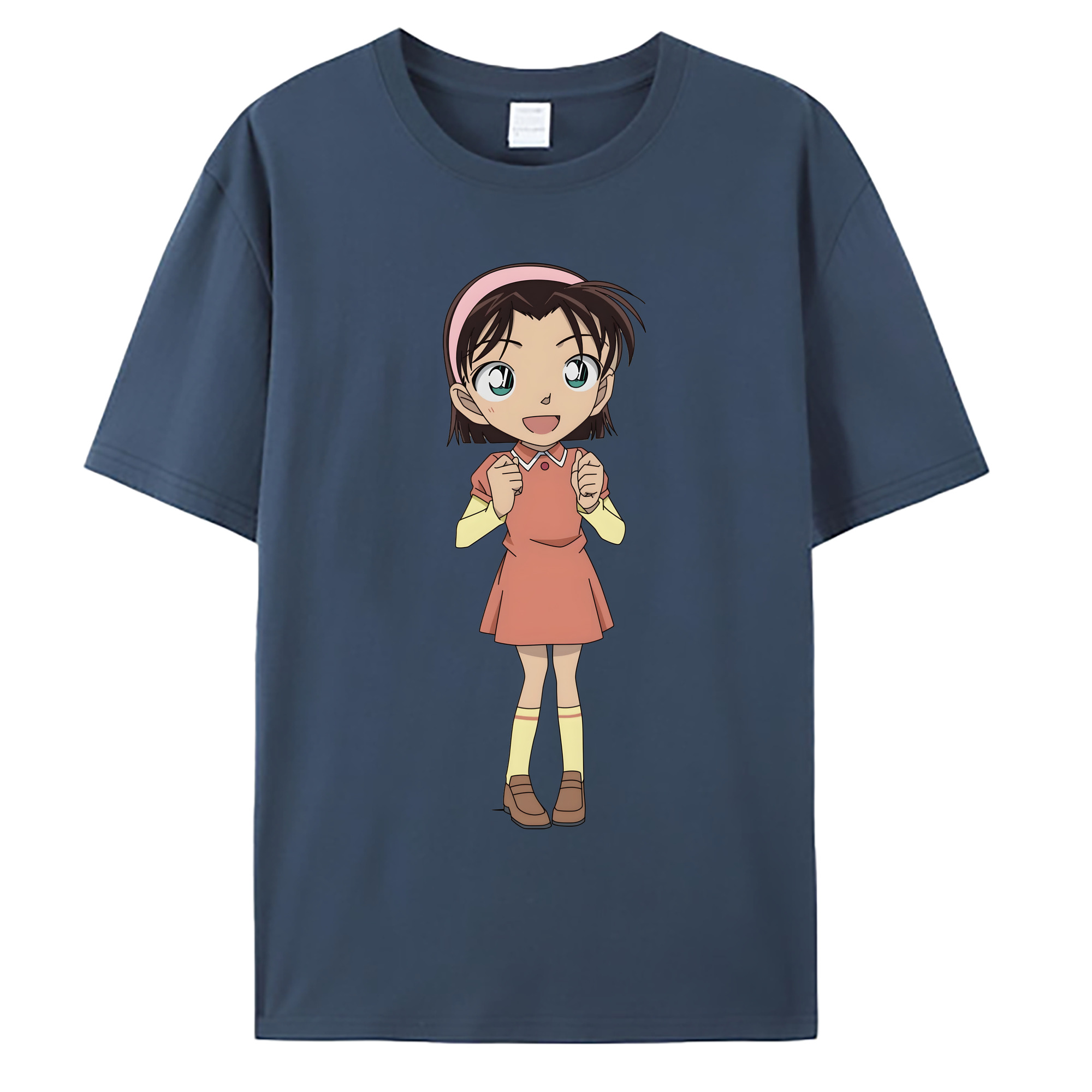 （画像用） 名探偵コナン 吉田 歩美 よしだ あゆみ Detective Conan my Yeager 綿100％ メンズ半袖Tシャツ｜肌触りやわらか＆通気性