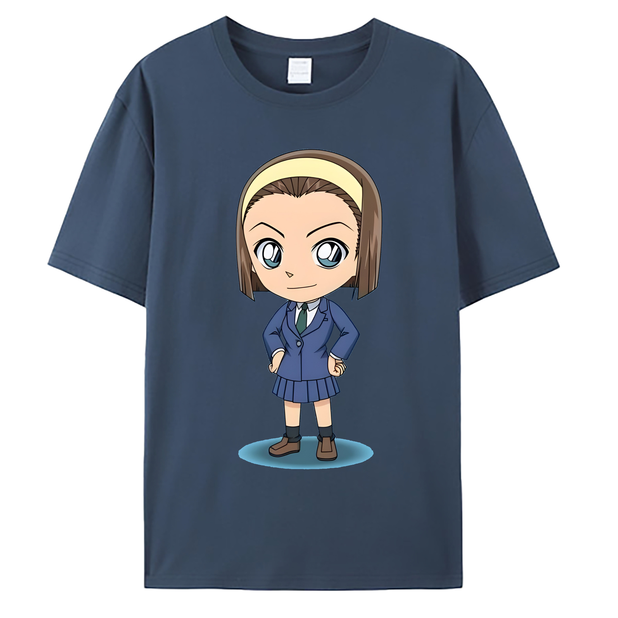 （画像用） 名探偵コナン 吉田 歩美 よしだ あゆみ Detective Conan my Yeager 綿100％ メンズ半袖Tシャツ｜肌触りやわらか＆通気性