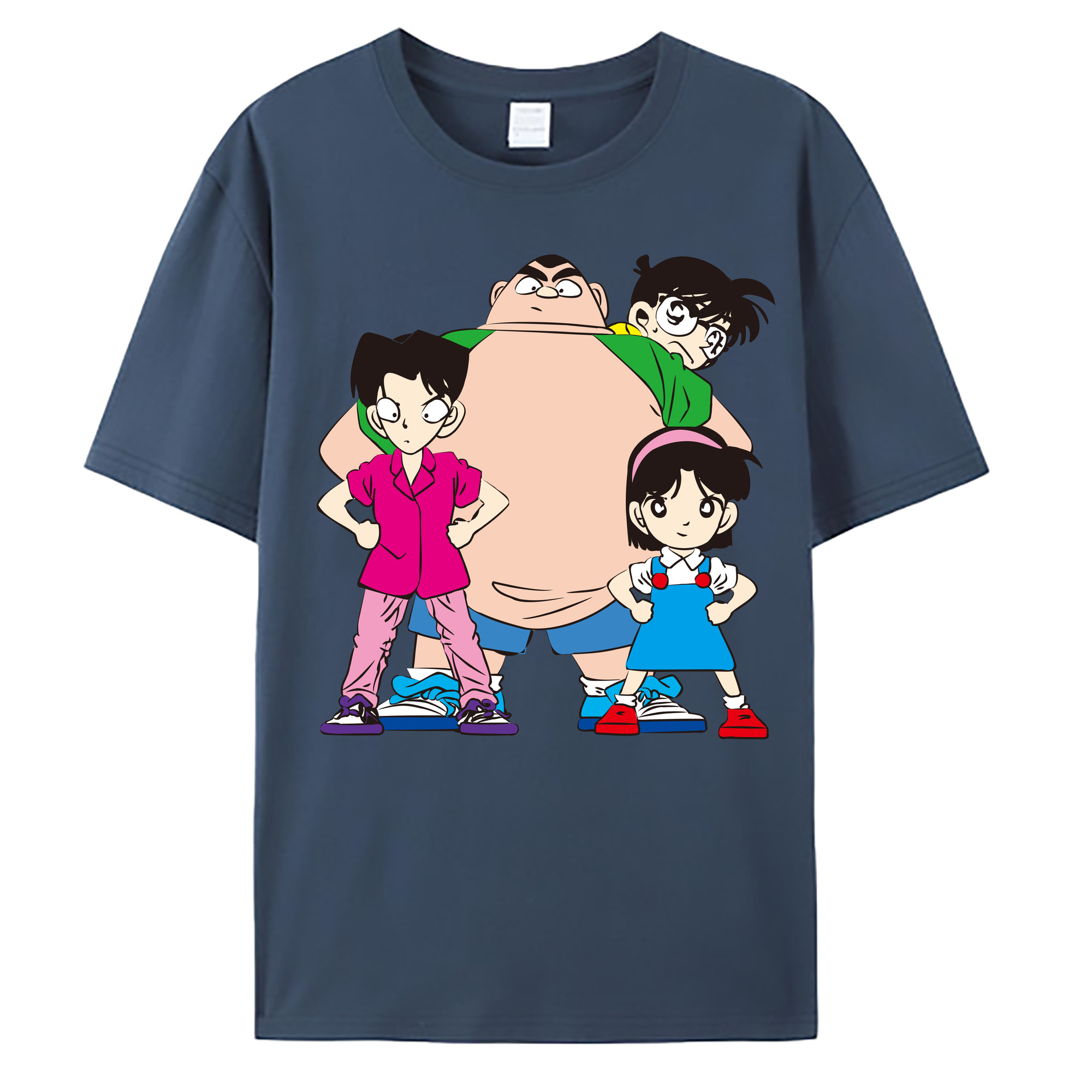 （画像用） 名探偵コナン Detective Conan 綿100％ メンズ半袖Tシャツ｜肌触りやわらか＆通気性