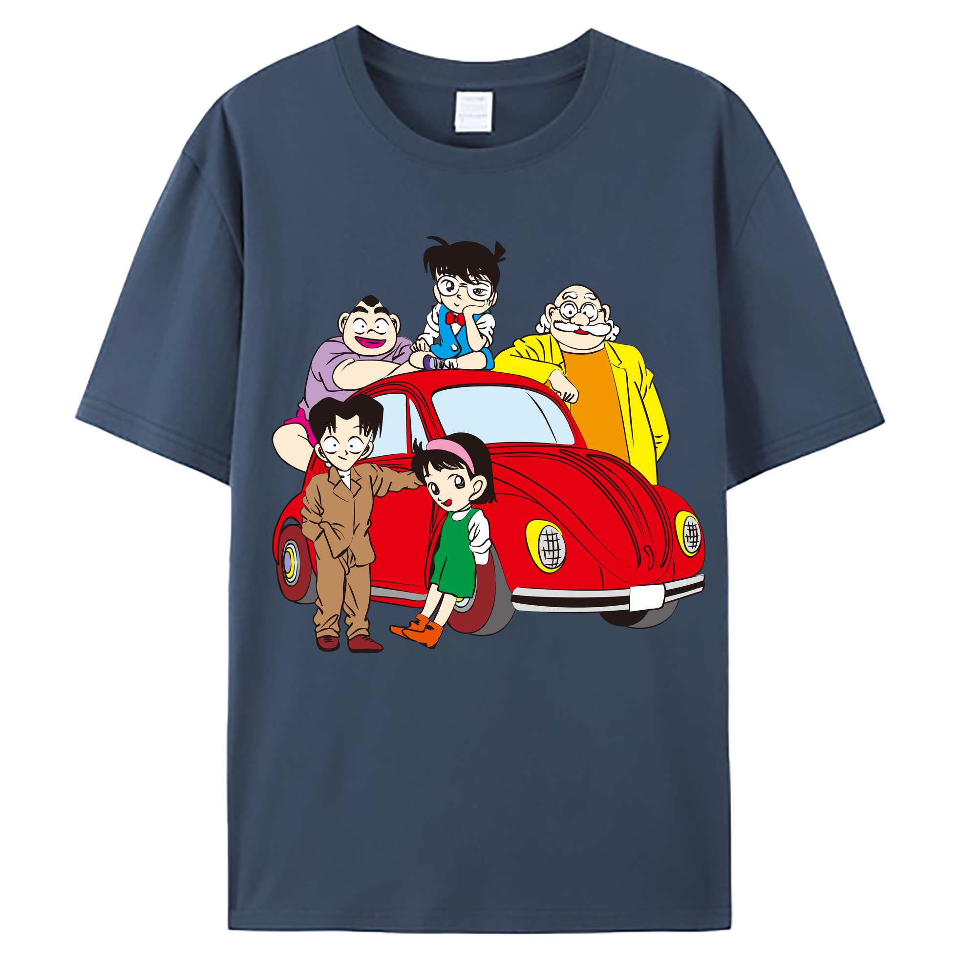 （画像用） 名探偵コナン Detective Conan 綿100％ メンズ半袖Tシャツ｜肌触りやわらか＆通気性