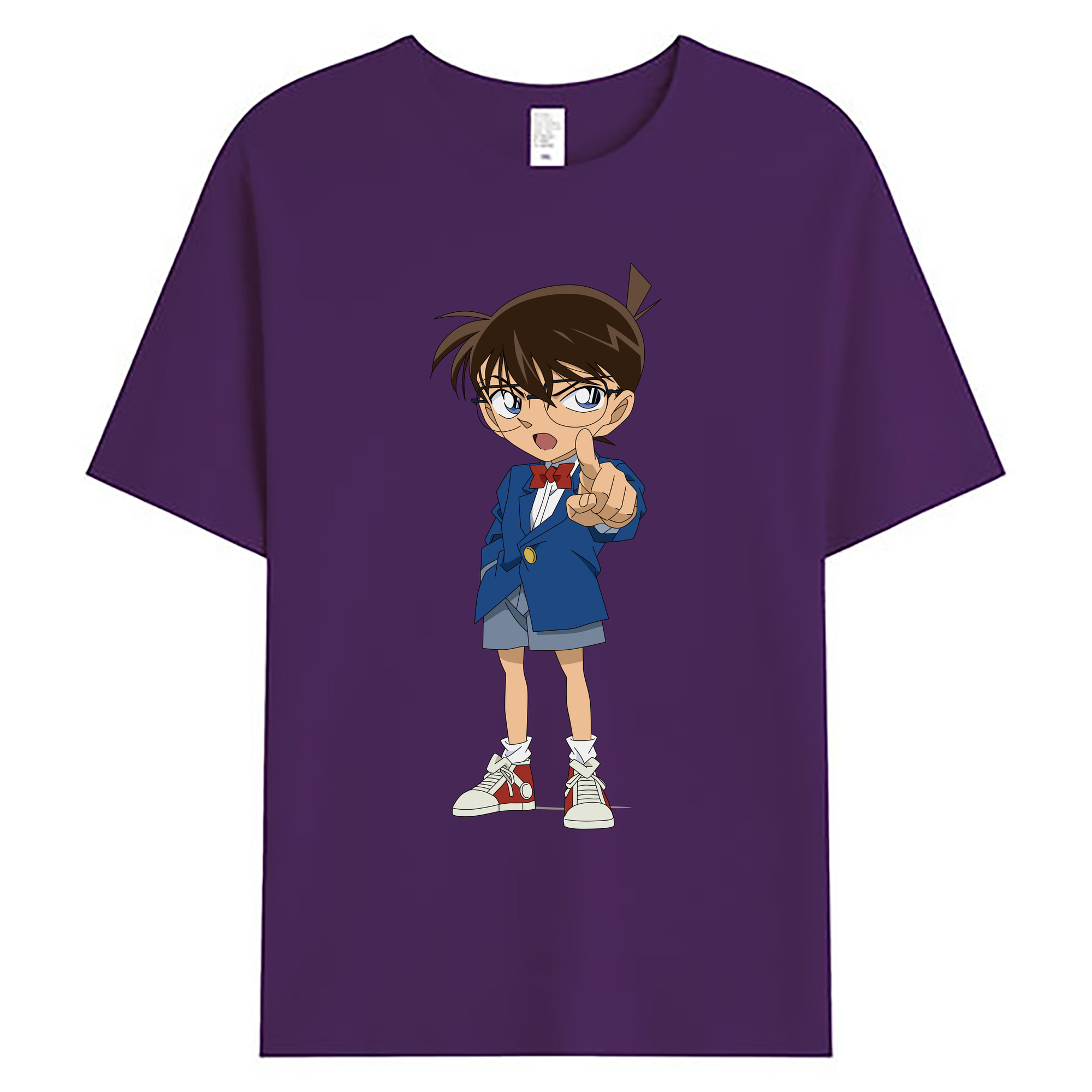 （画像用） 名探偵コナン 江戸川 コナン Detective Conan Conan Edogawa 綿100％ メンズ半袖Tシャツ｜肌触りやわらか＆通気性