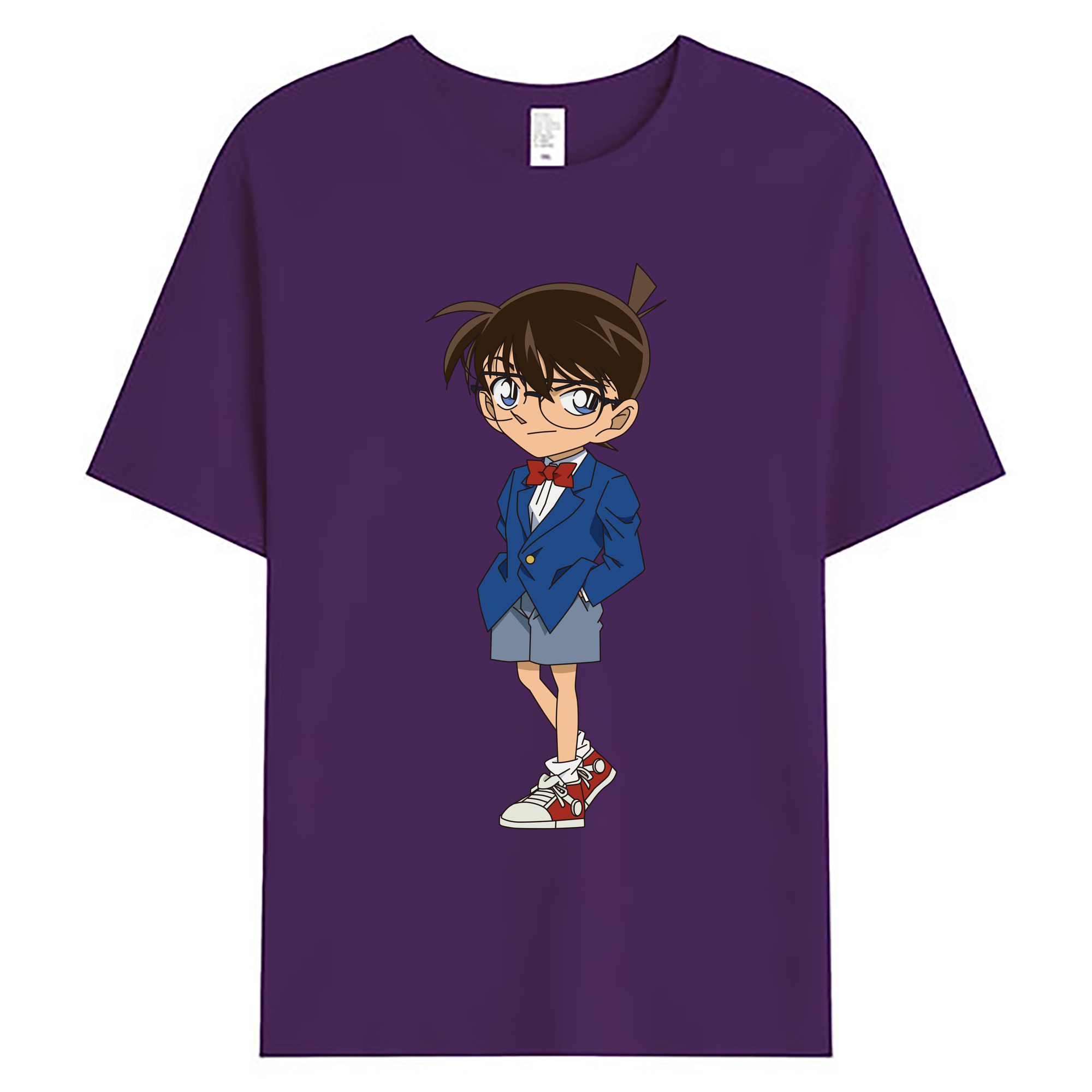 （画像用） 名探偵コナン 江戸川 コナン Detective Conan Conan Edogawa 綿100％ メンズ半袖Tシャツ｜肌触りやわらか＆通気性