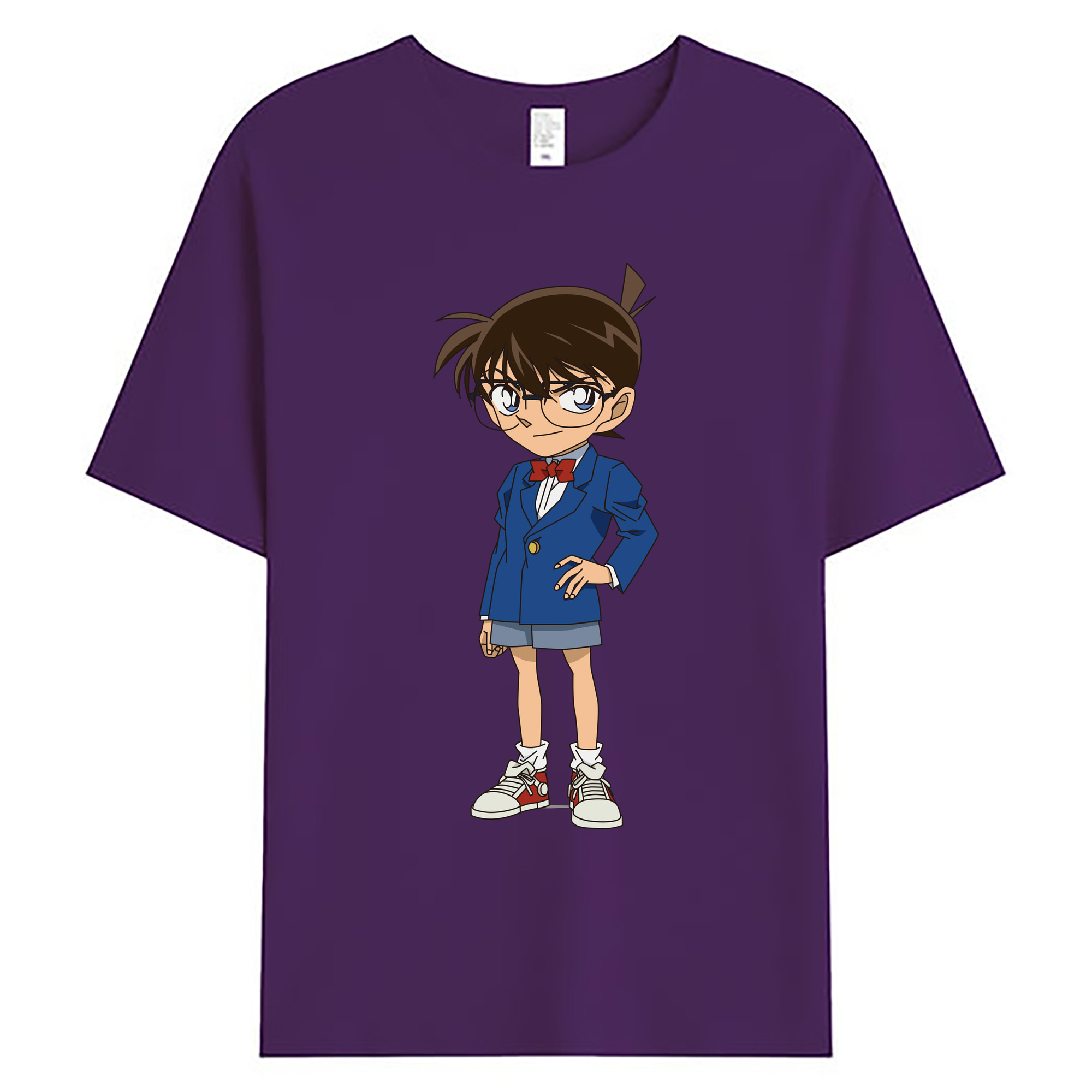 （画像用） 名探偵コナン 江戸川 コナン Detective Conan Conan Edogawa 綿100％ メンズ半袖Tシャツ｜肌触りやわらか＆通気性