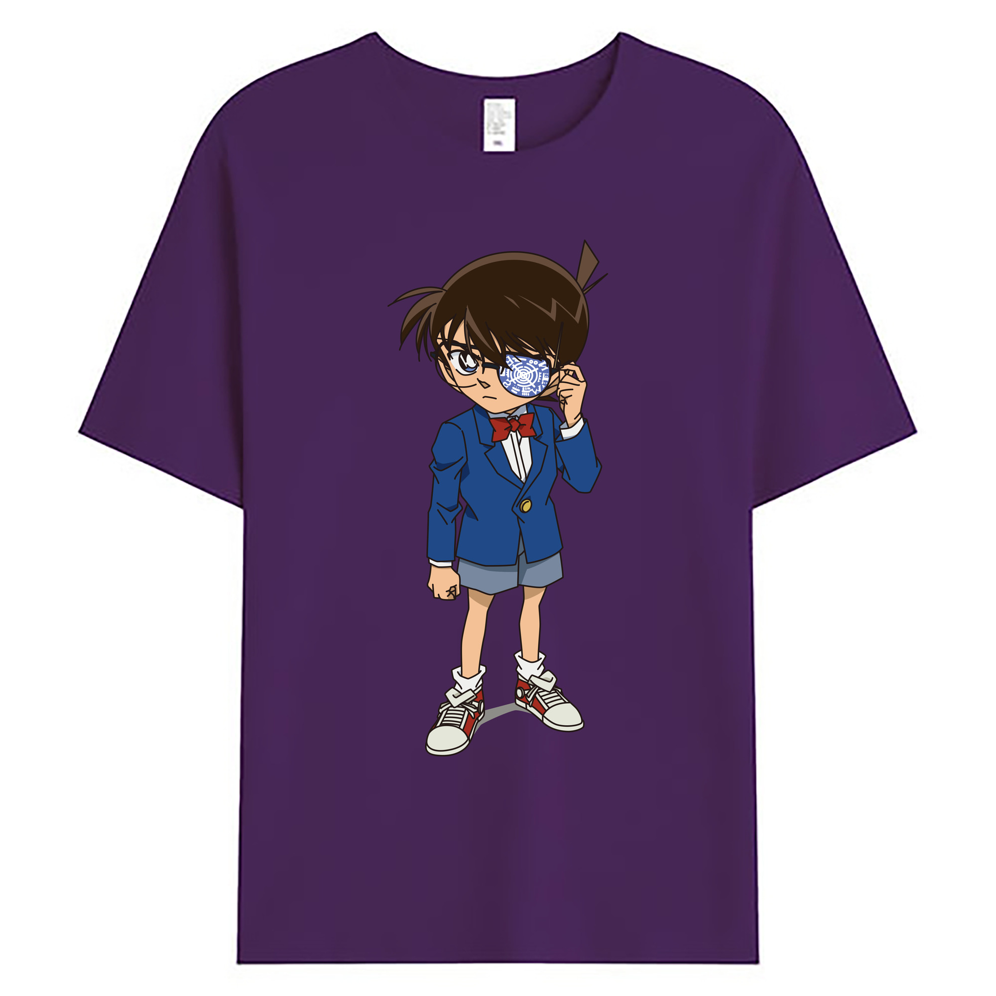 （画像用） 名探偵コナン 江戸川 コナン Detective Conan Conan Edogawa 綿100％ メンズ半袖Tシャツ｜肌触りやわらか＆通気性