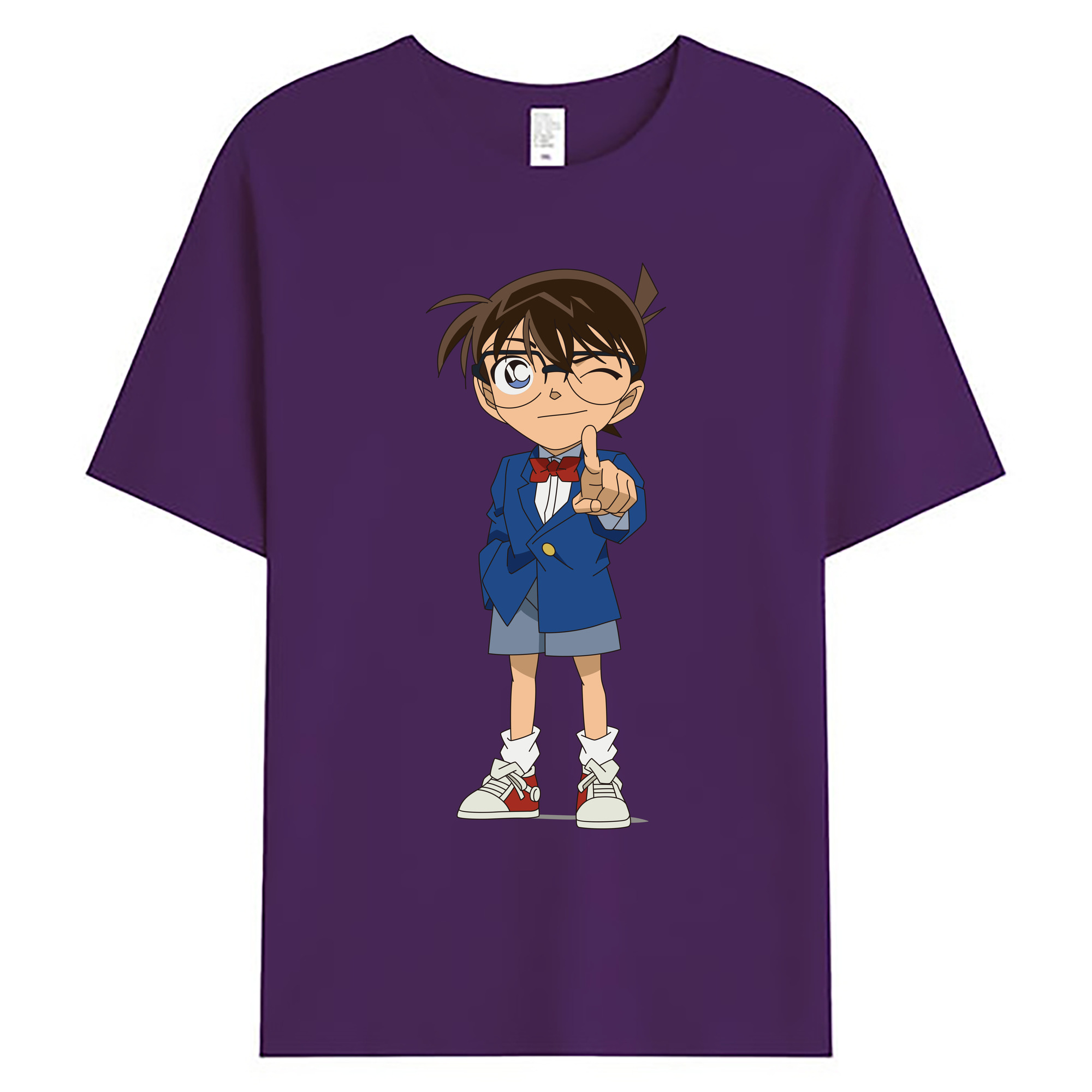 （画像用） 名探偵コナン 江戸川 コナン Detective Conan Conan Edogawa 綿100％ メンズ半袖Tシャツ｜肌触りやわらか＆通気性