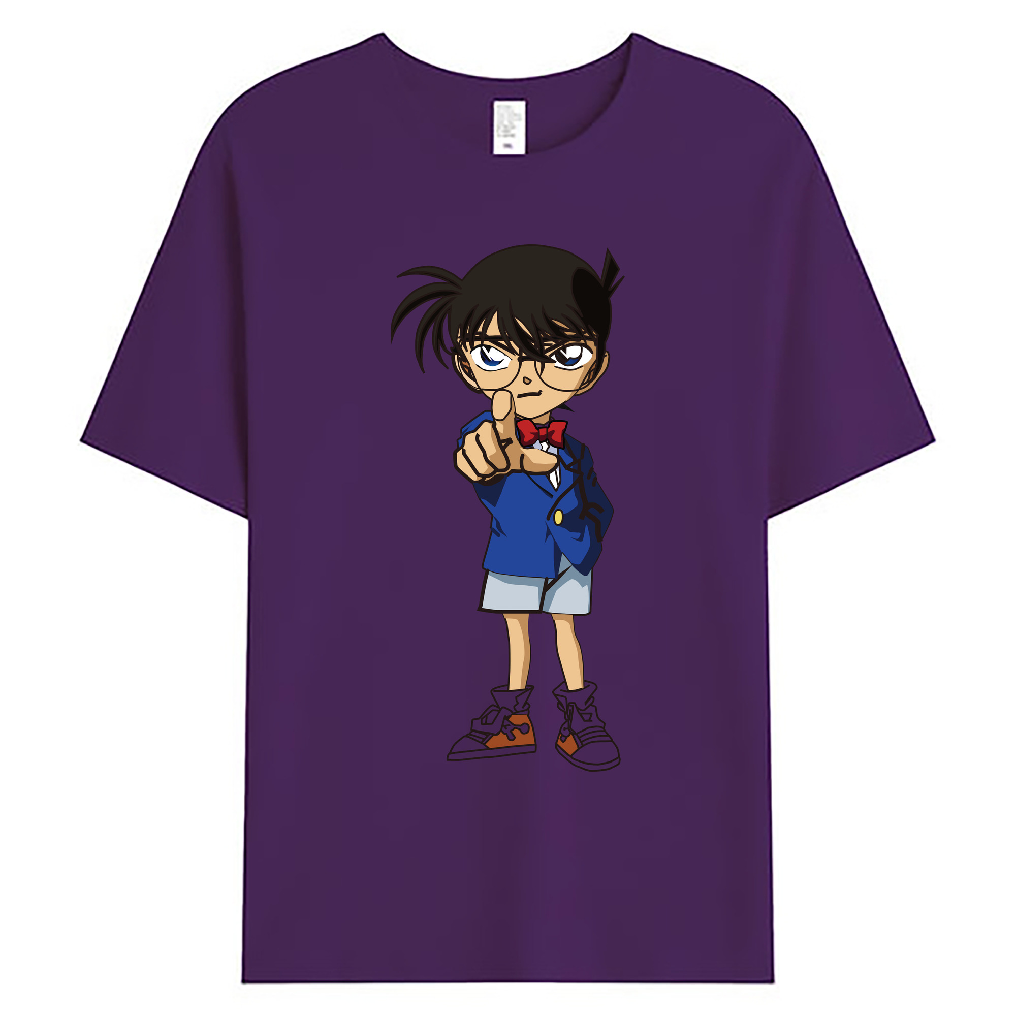 （画像用） 名探偵コナン 江戸川 コナン Detective Conan Conan Edogawa 綿100％ メンズ半袖Tシャツ｜肌触りやわらか＆通気性
