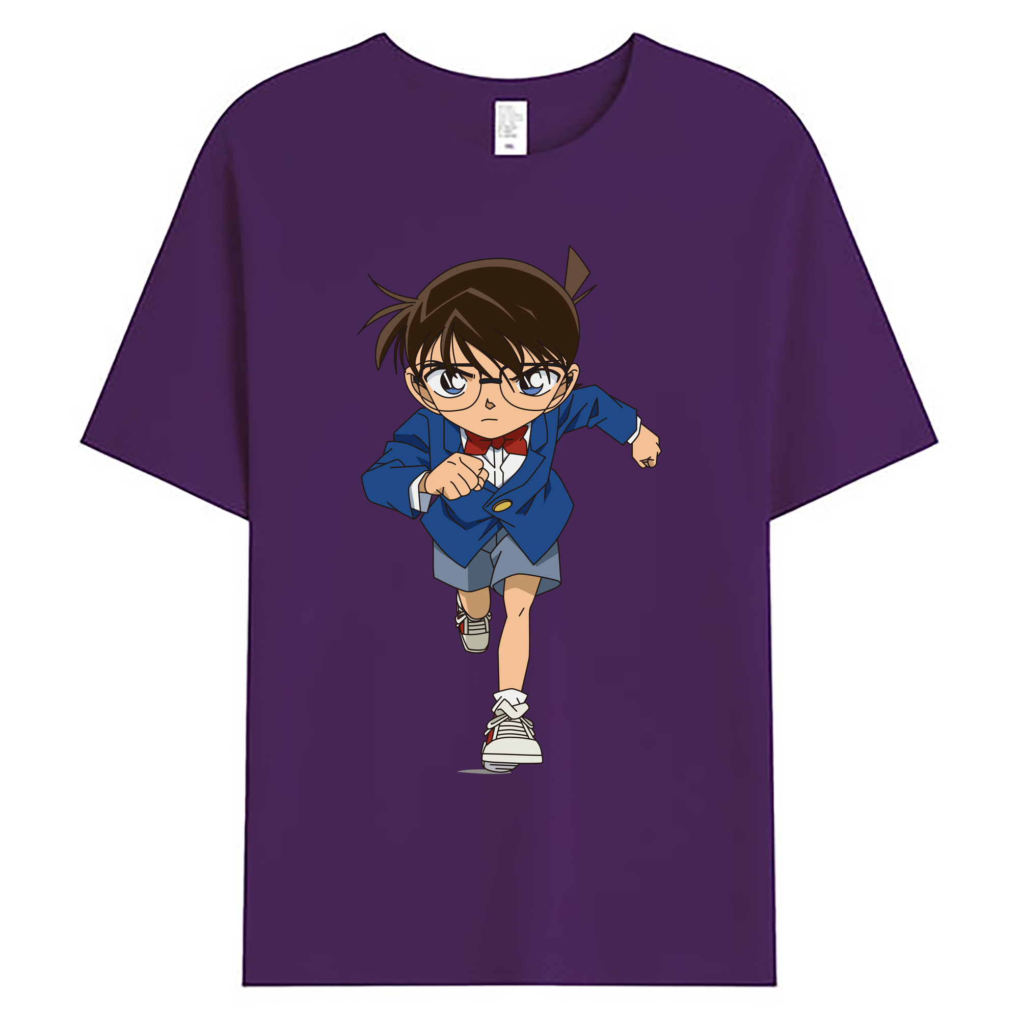 （画像用） 名探偵コナン 江戸川 コナン Detective Conan Conan Edogawa 綿100％ メンズ半袖Tシャツ｜肌触りやわらか＆通気性