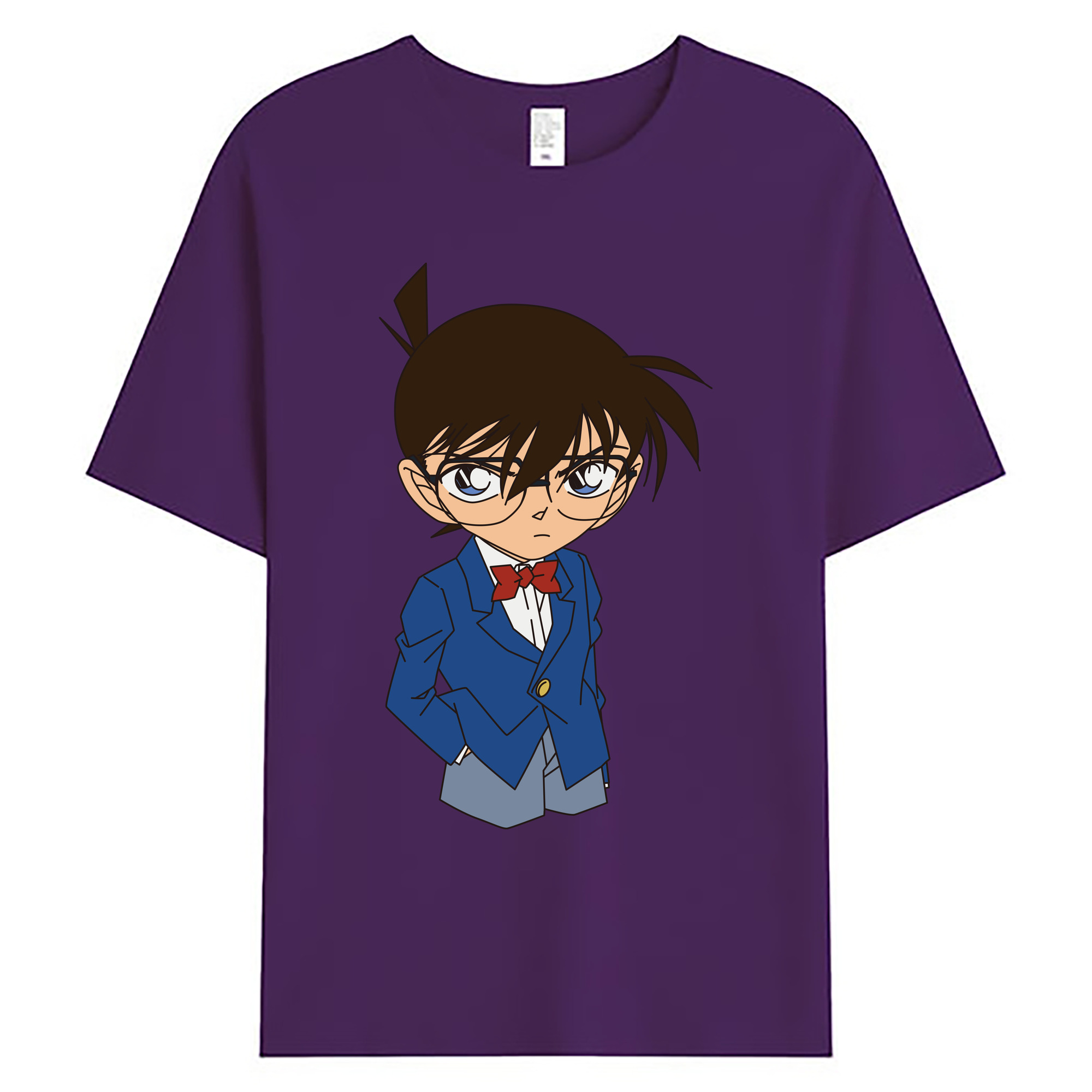 （画像用） 名探偵コナン 江戸川 コナン Detective Conan Conan Edogawa 綿100％ メンズ半袖Tシャツ｜肌触りやわらか＆通気性