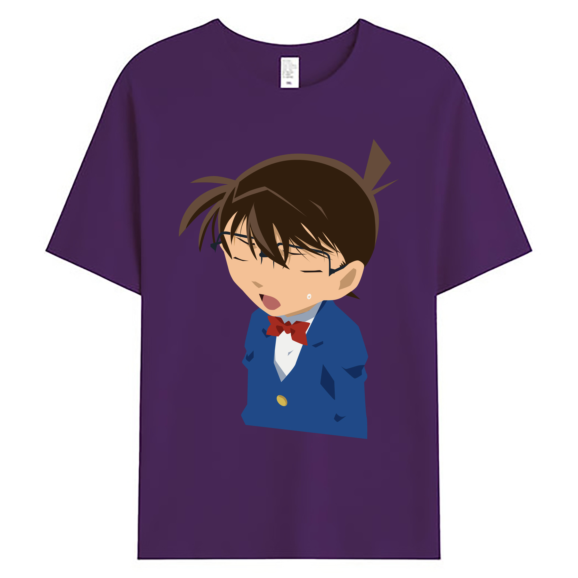 （画像用） 名探偵コナン 江戸川 コナン Detective Conan Conan Edogawa 綿100％ メンズ半袖Tシャツ｜肌触りやわらか＆通気性