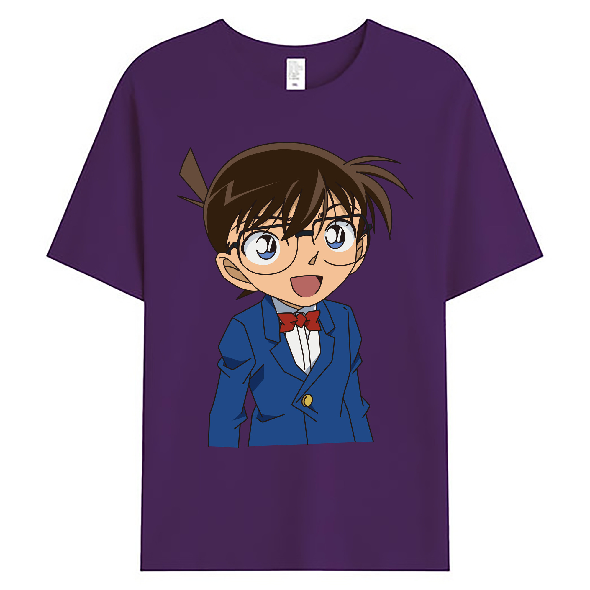 （画像用） 名探偵コナン 江戸川 コナン Detective Conan Conan Edogawa 綿100％ メンズ半袖Tシャツ｜肌触りやわらか＆通気性