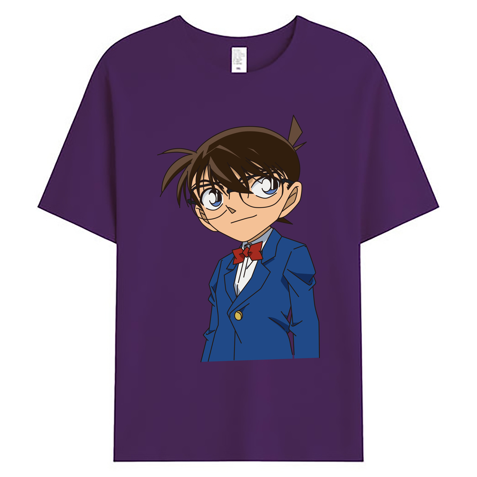 （画像用） 名探偵コナン 江戸川 コナン Detective Conan Conan Edogawa 綿100％ メンズ半袖Tシャツ｜肌触りやわらか＆通気性