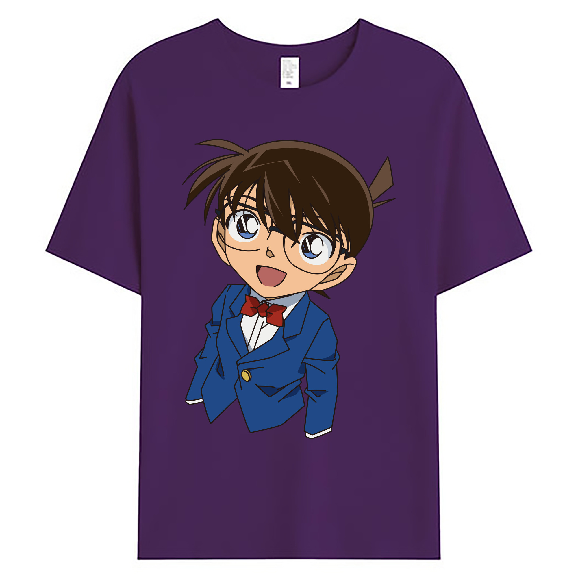 （画像用） 名探偵コナン 江戸川 コナン Detective Conan Conan Edogawa 綿100％ メンズ半袖Tシャツ｜肌触りやわらか＆通気性