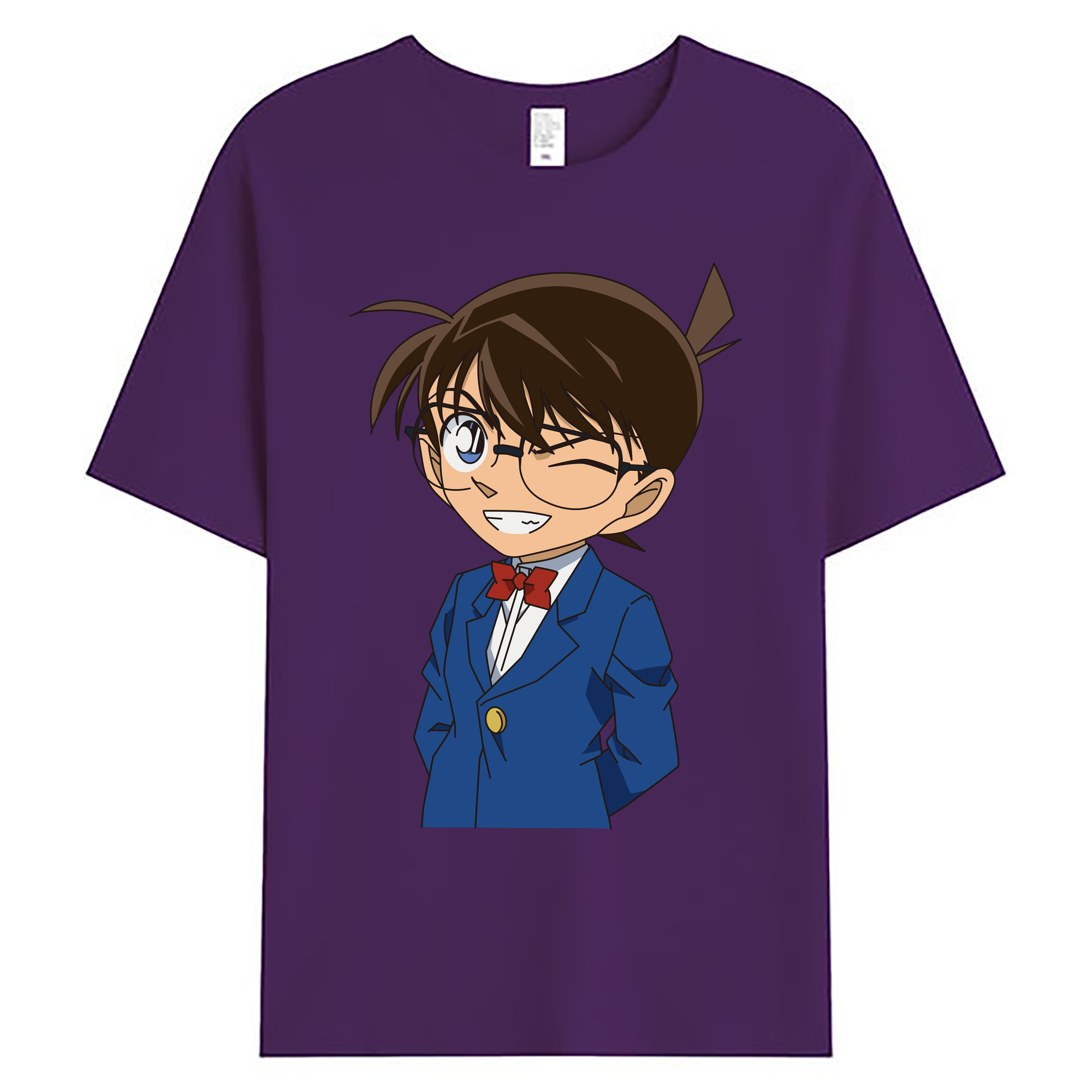 （画像用） 名探偵コナン 江戸川 コナン Detective Conan Conan Edogawa 綿100％ メンズ半袖Tシャツ｜肌触りやわらか＆通気性