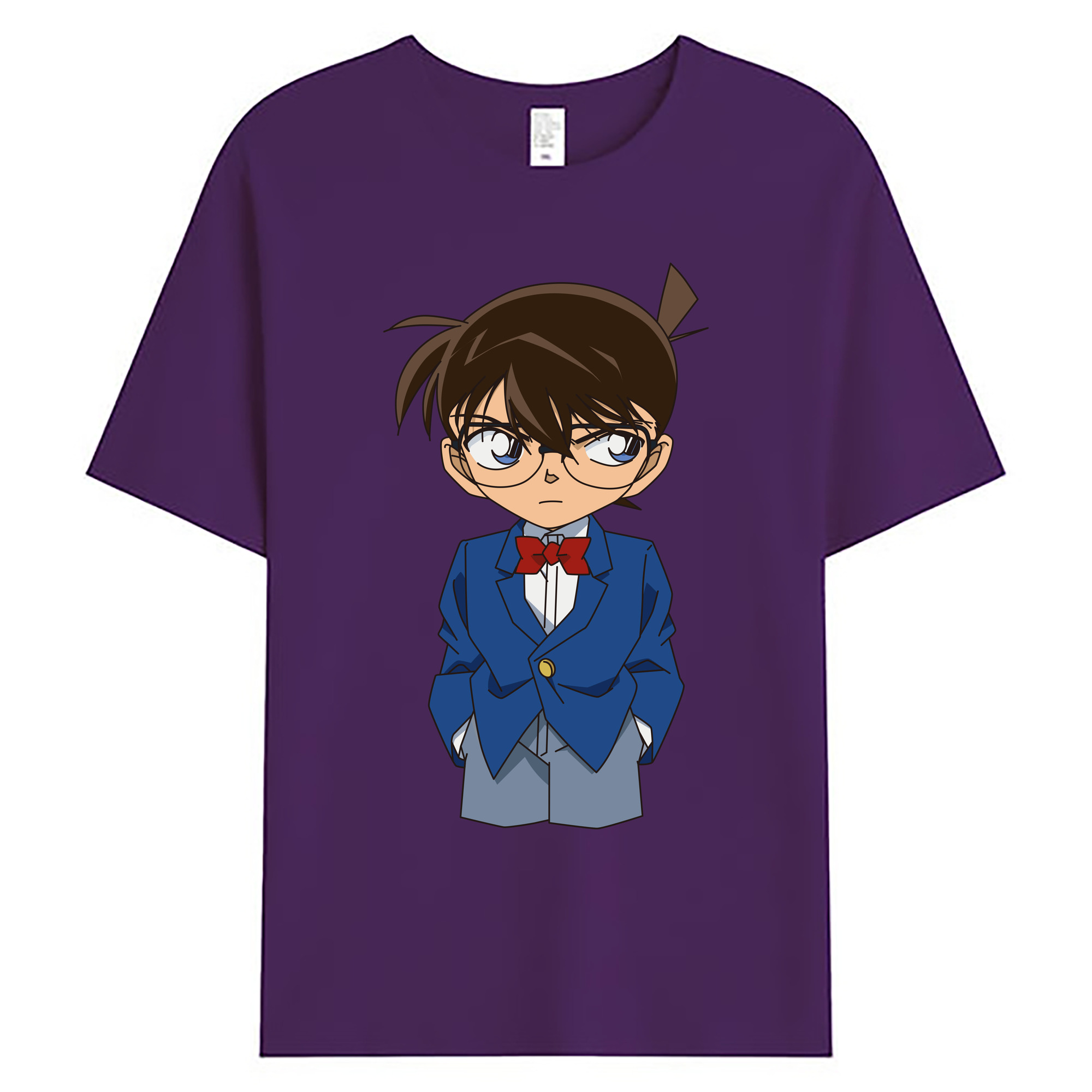 （画像用） 名探偵コナン 江戸川 コナン Detective Conan Conan Edogawa 綿100％ メンズ半袖Tシャツ｜肌触りやわらか＆通気性