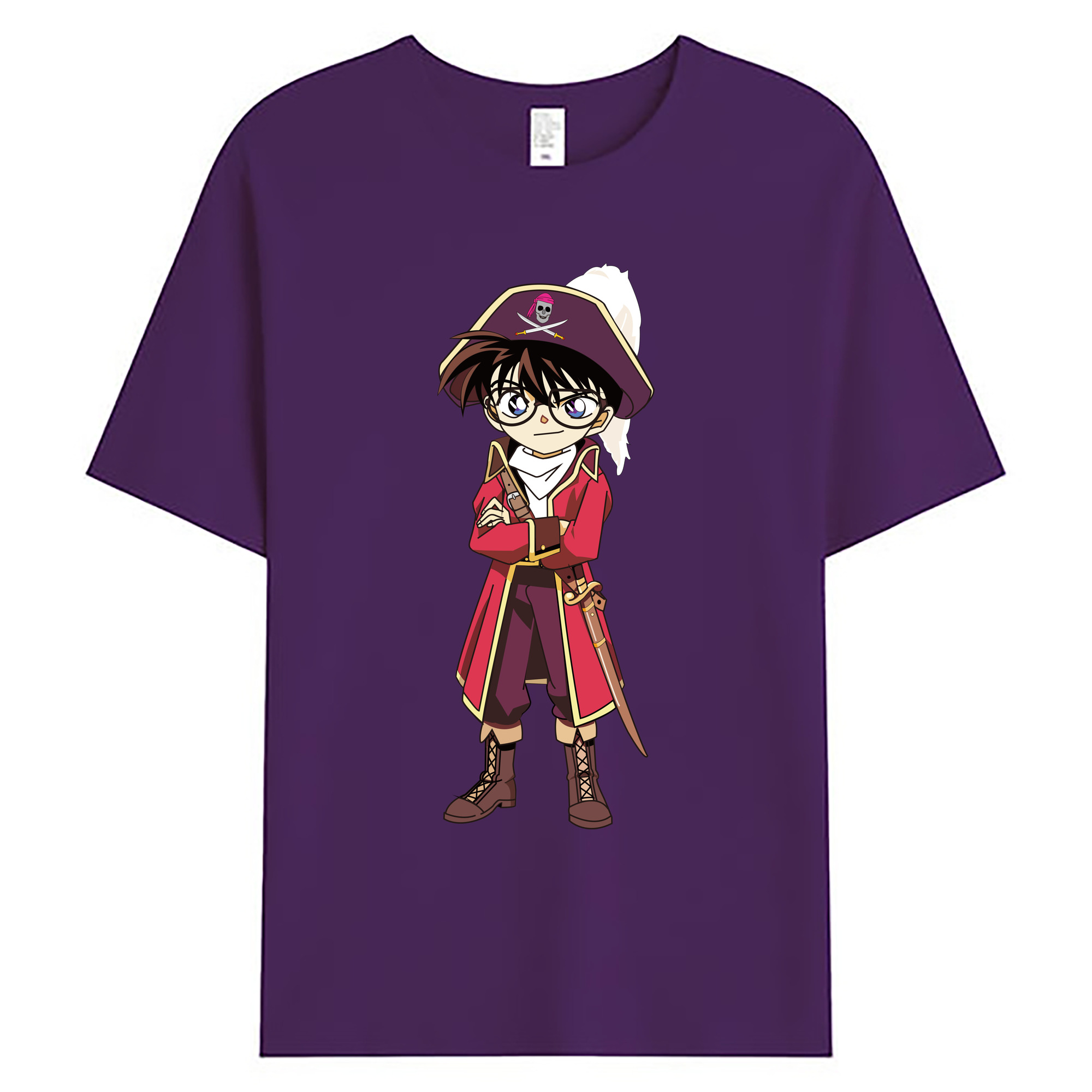 （画像用） 名探偵コナン 江戸川 コナン Detective Conan Conan Edogawa 綿100％ メンズ半袖Tシャツ｜肌触りやわらか＆通気性