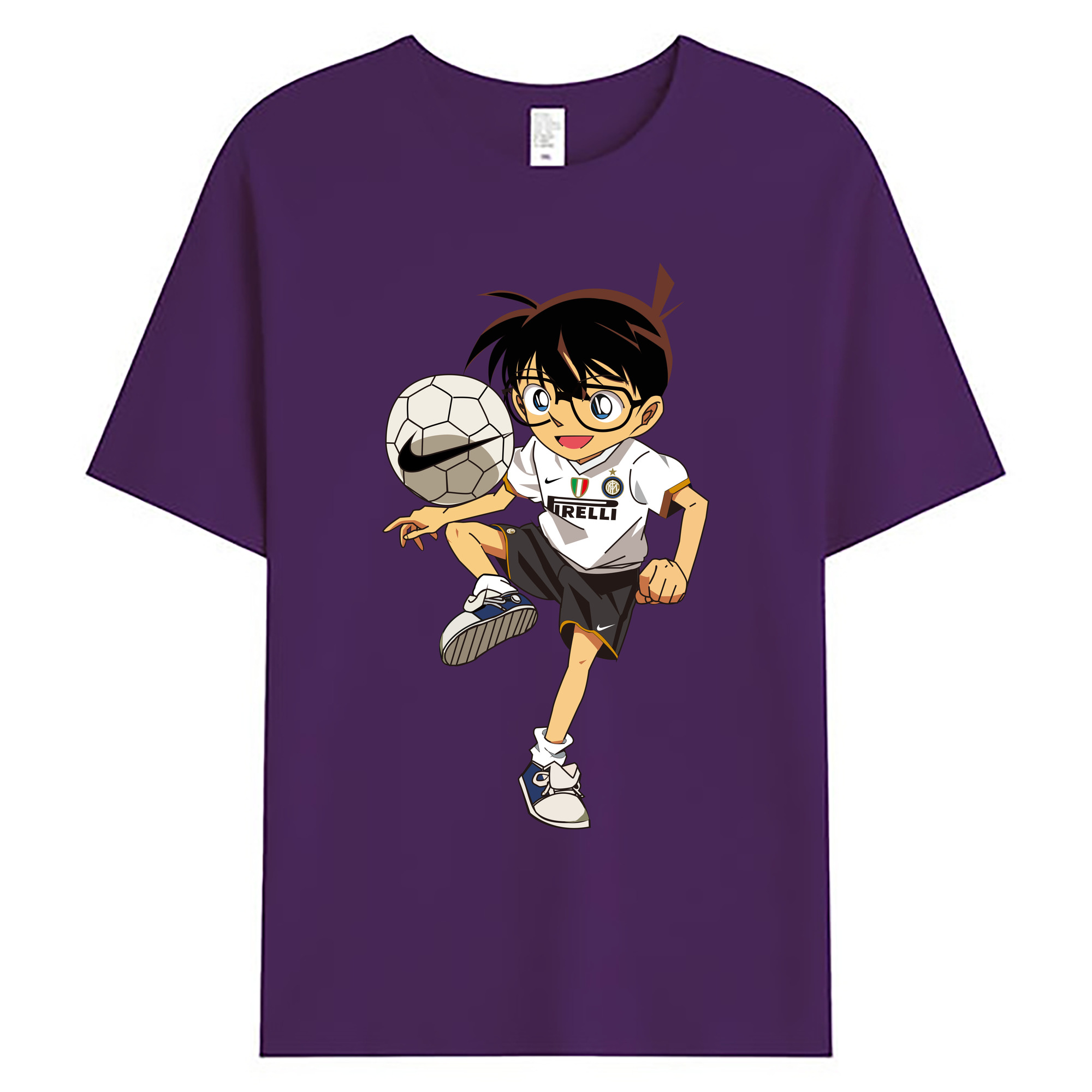 （画像用） 名探偵コナン 江戸川 コナン Detective Conan Conan Edogawa 綿100％ メンズ半袖Tシャツ｜肌触りやわらか＆通気性