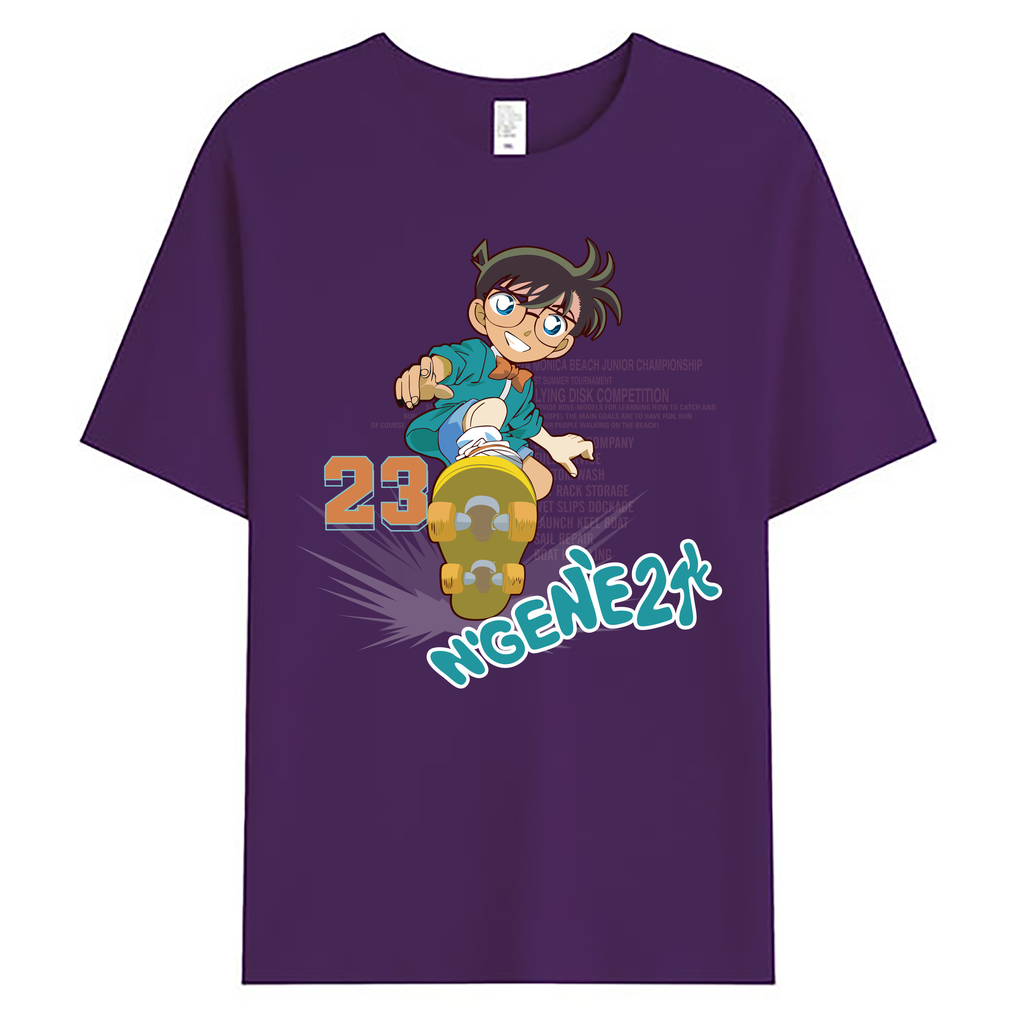 （画像用） 名探偵コナン 江戸川 コナン Detective Conan Conan Edogawa 綿100％ メンズ半袖Tシャツ｜肌触りやわらか＆通気性