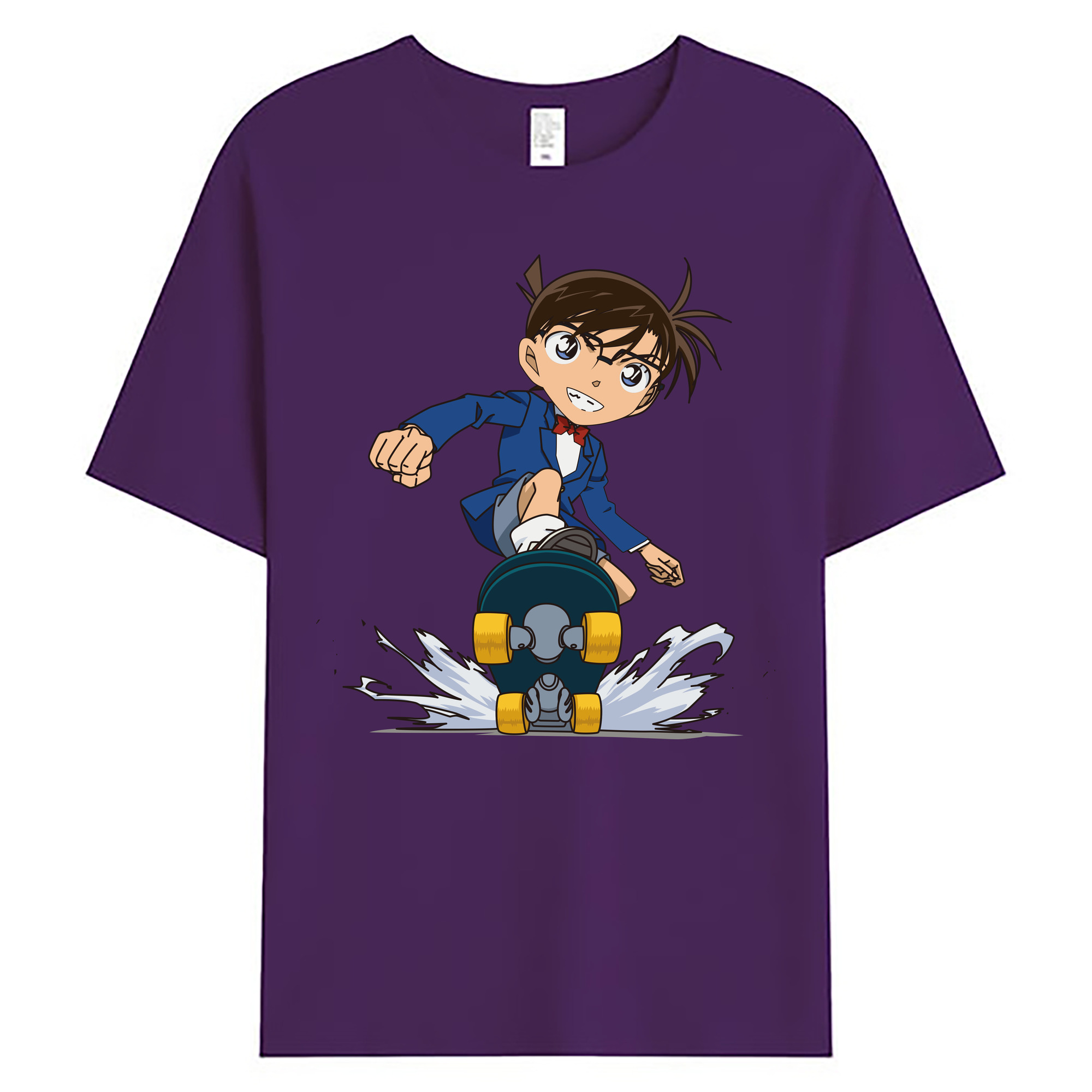 （画像用） 名探偵コナン 江戸川 コナン Detective Conan Conan Edogawa 綿100％ メンズ半袖Tシャツ｜肌触りやわらか＆通気性