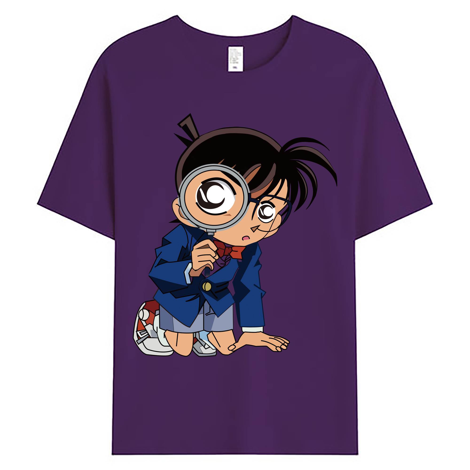 （画像用） 名探偵コナン 江戸川 コナン Detective Conan Conan Edogawa 綿100％ メンズ半袖Tシャツ｜肌触りやわらか＆通気性